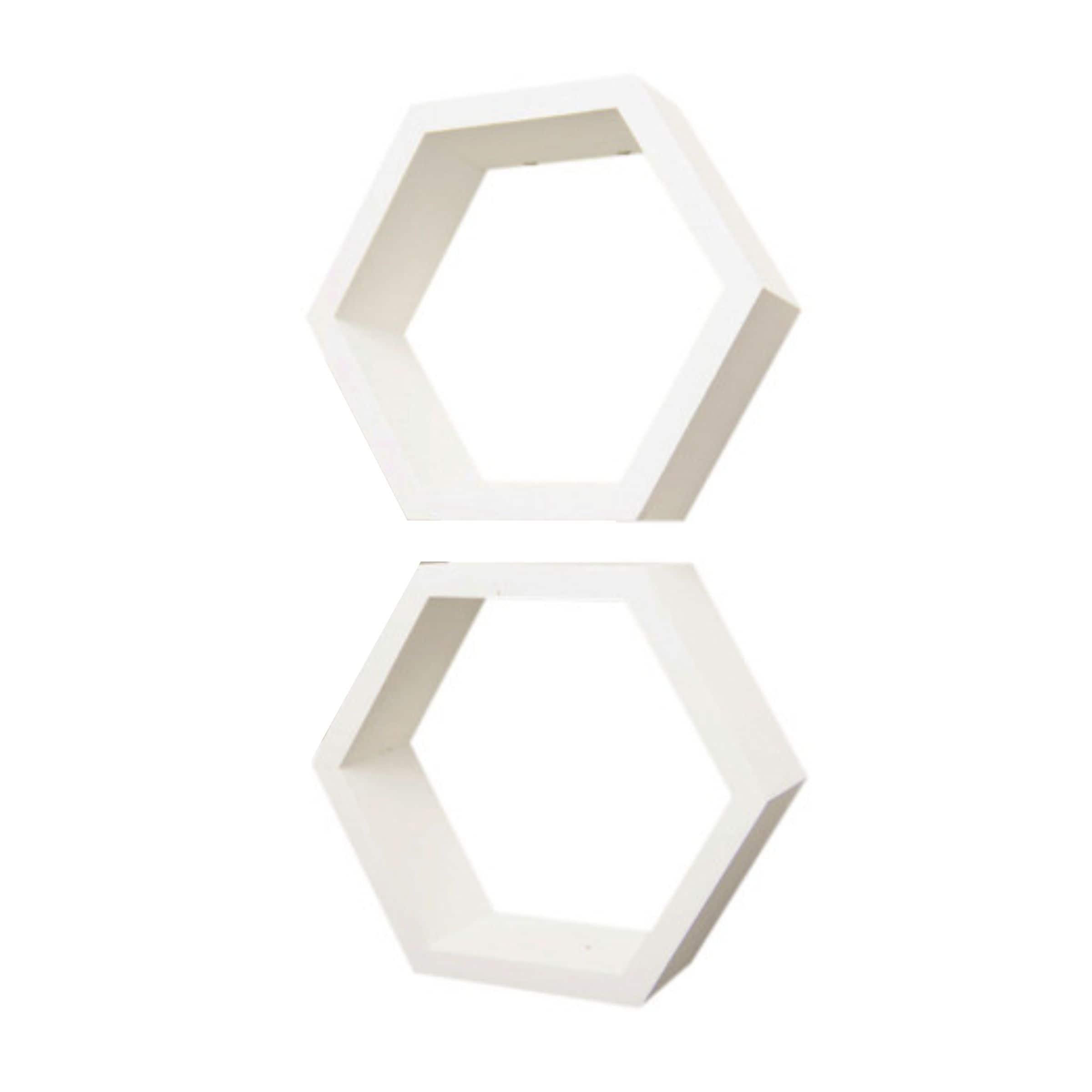 TRINITY White Floating Hexagon Shelves 11.75-in L x 4-in D (2 ...