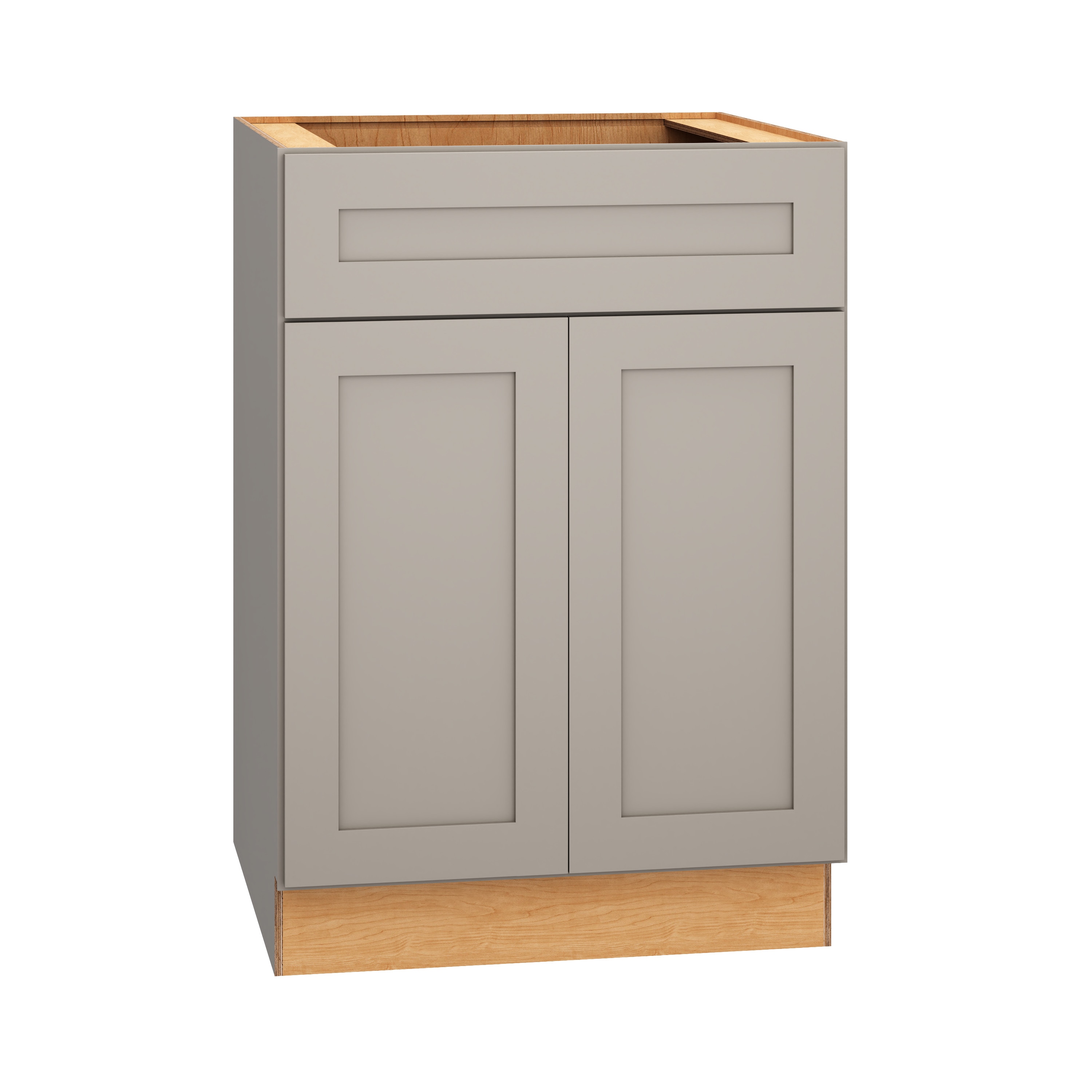 RELIABILT 333 SB24 Pinnacle 24-in W x 34.5-in H x 24-in D Gray Sink Base Fully assembled Plywood Cabinet (Recessed Panel Shaker)