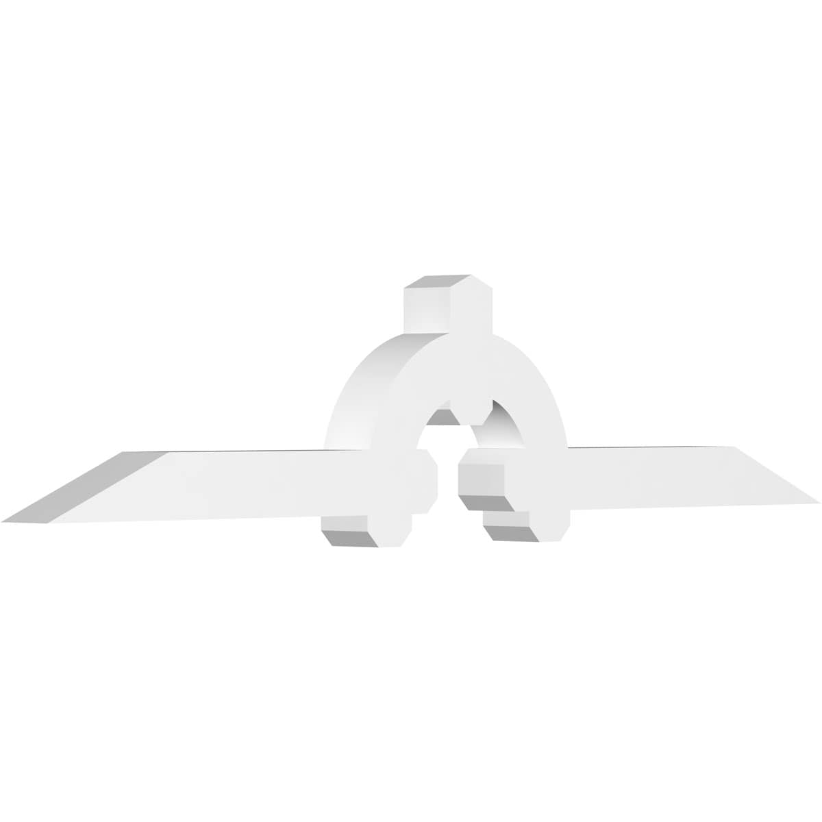 Ekena Millwork GBP072X15X0404ERI00 Ericson White PVC Gable bracket