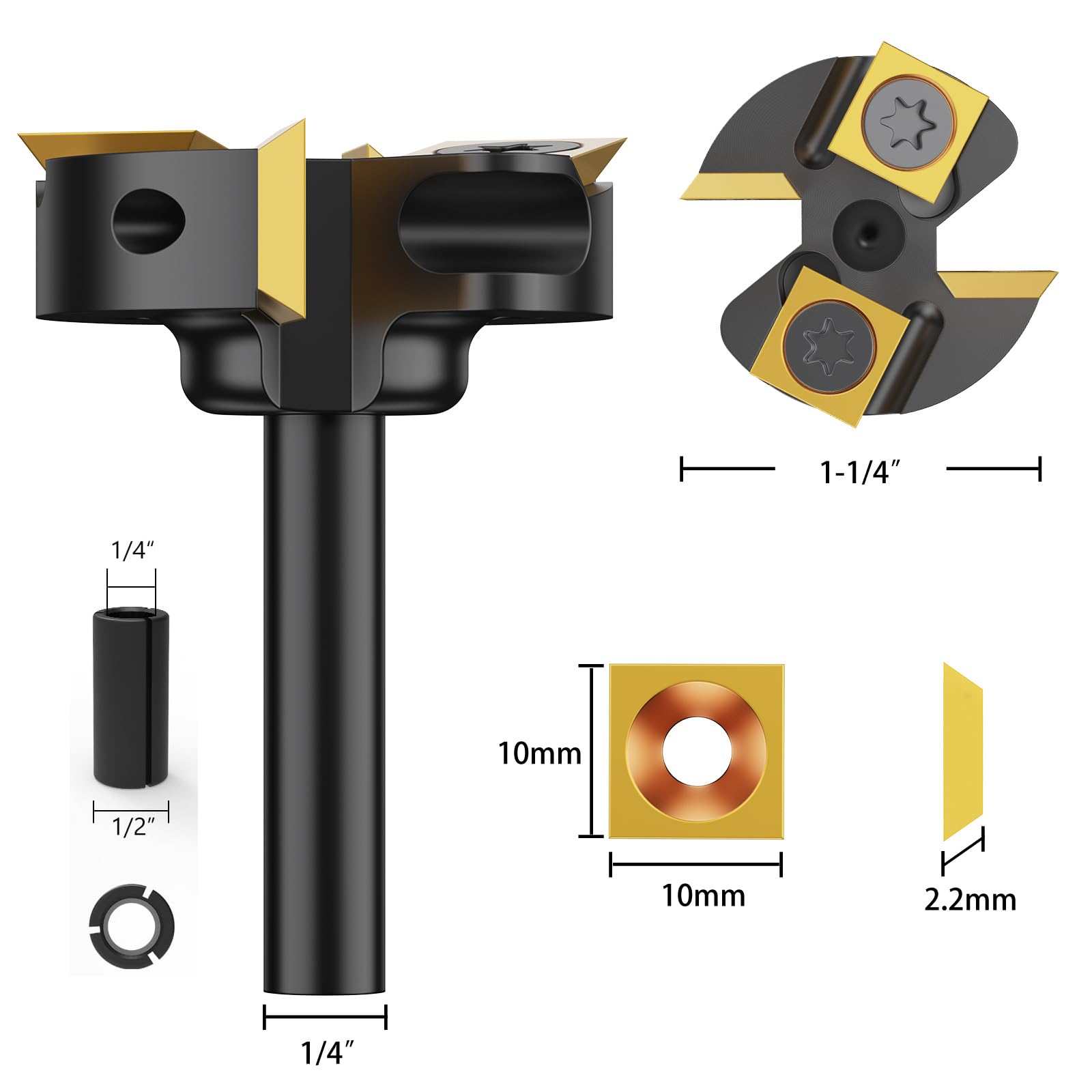 SenQWFa LDC0821C209 Edge-Forming-Router-Bits - View #2