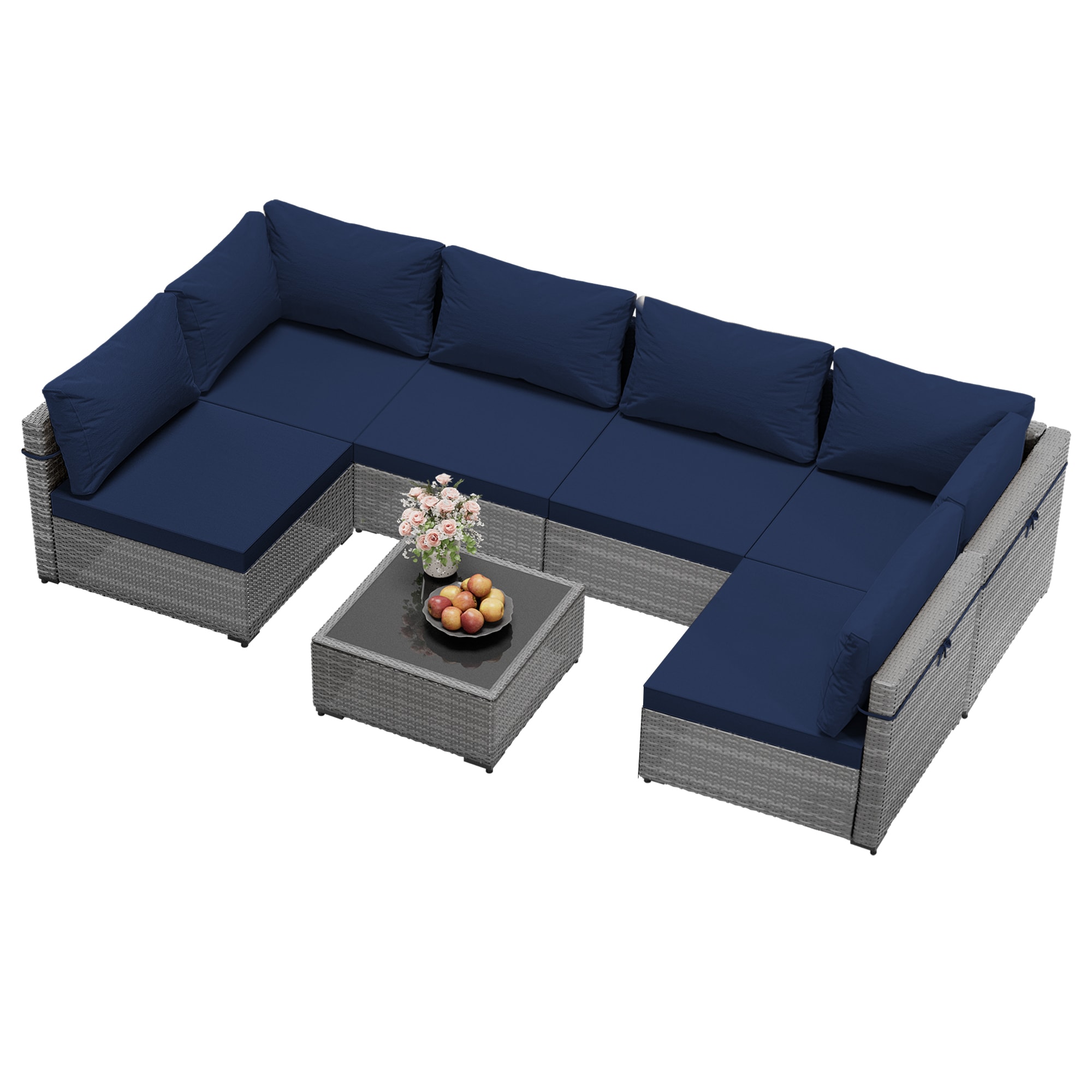 UPHA TBDK-ABC-NAVYBLUE Patio-Conversation-Sets - View #2
