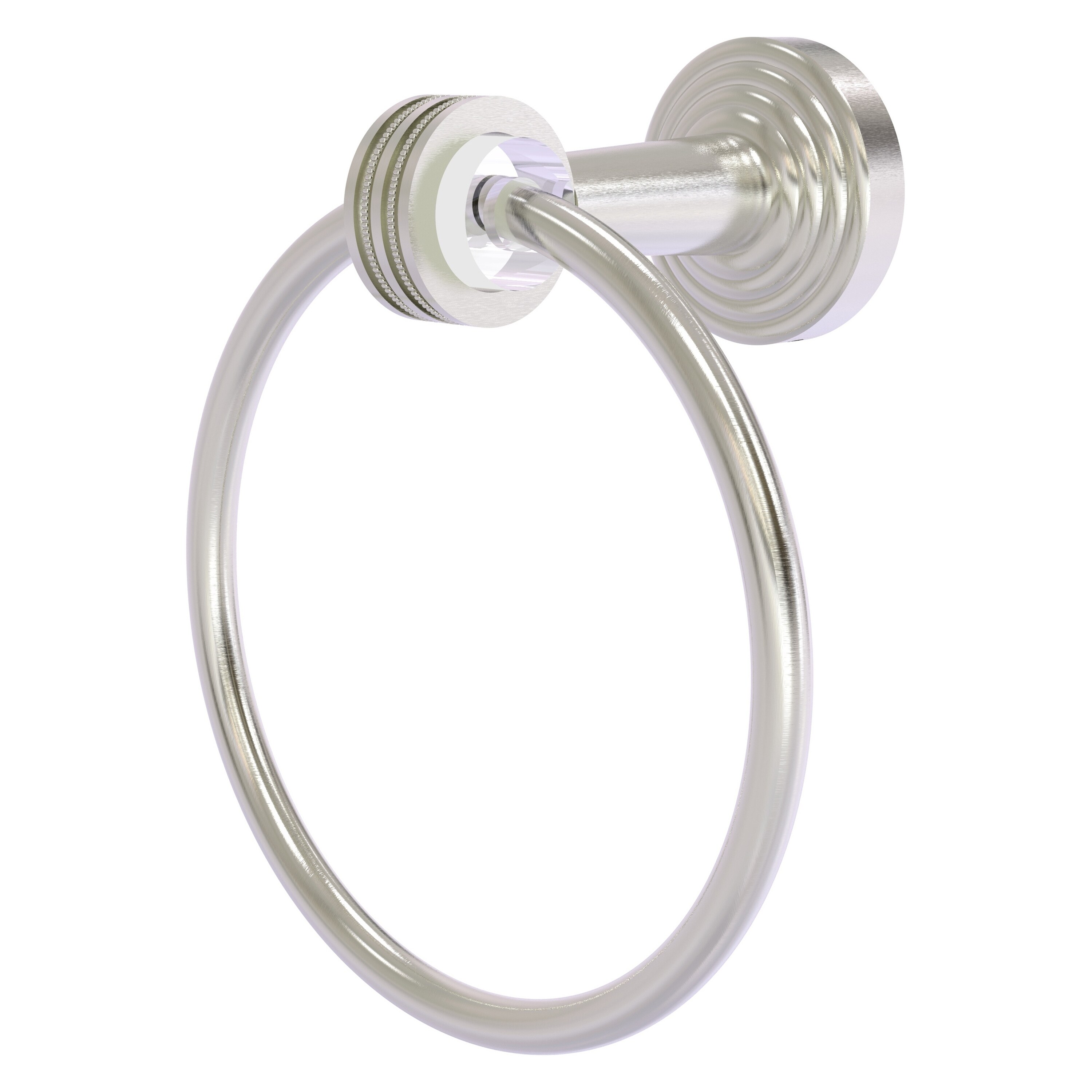 Allied Brass PB-16D-SN Pacific Beach Satin Nickel Wall mount Single Towel Ring