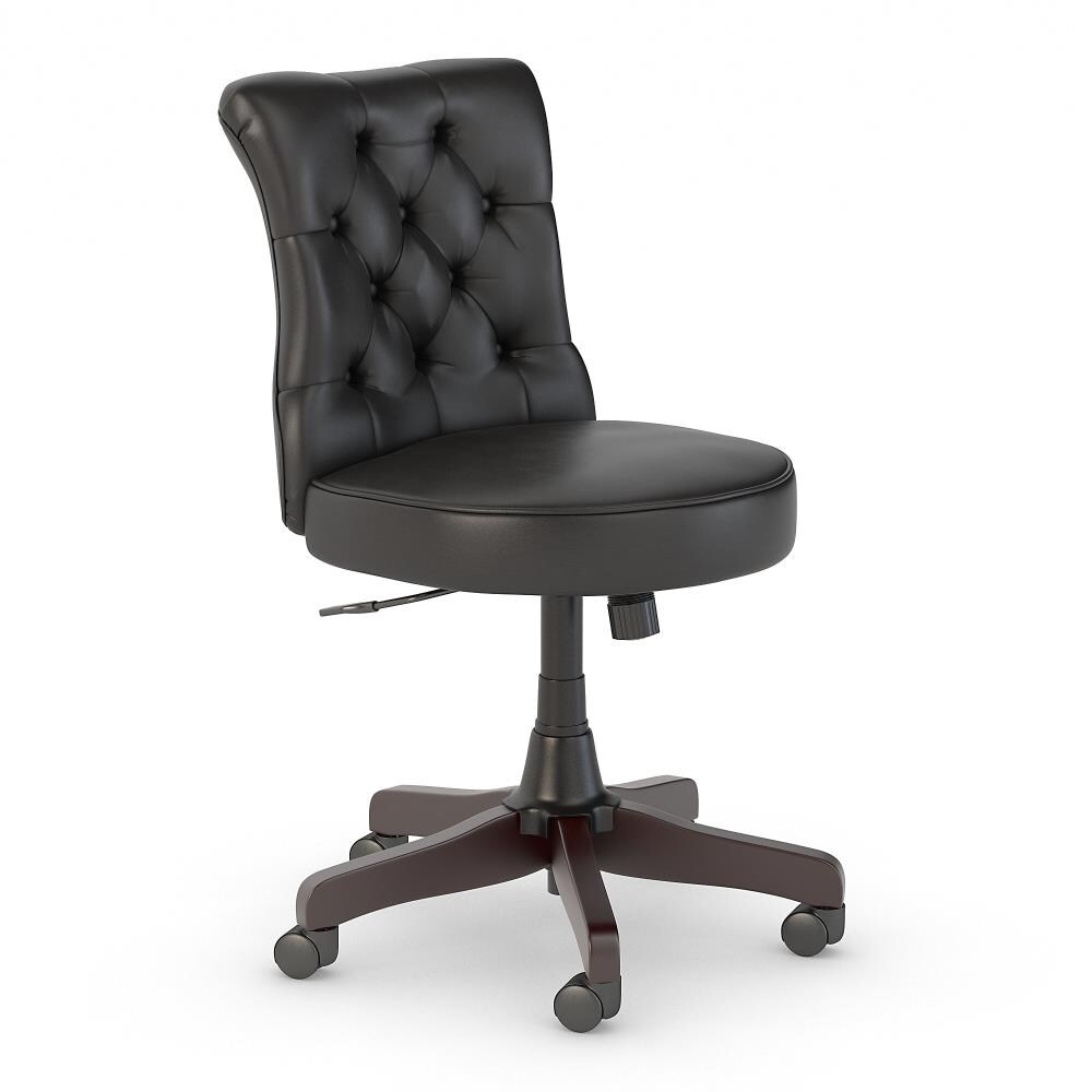 lane black leather office chair