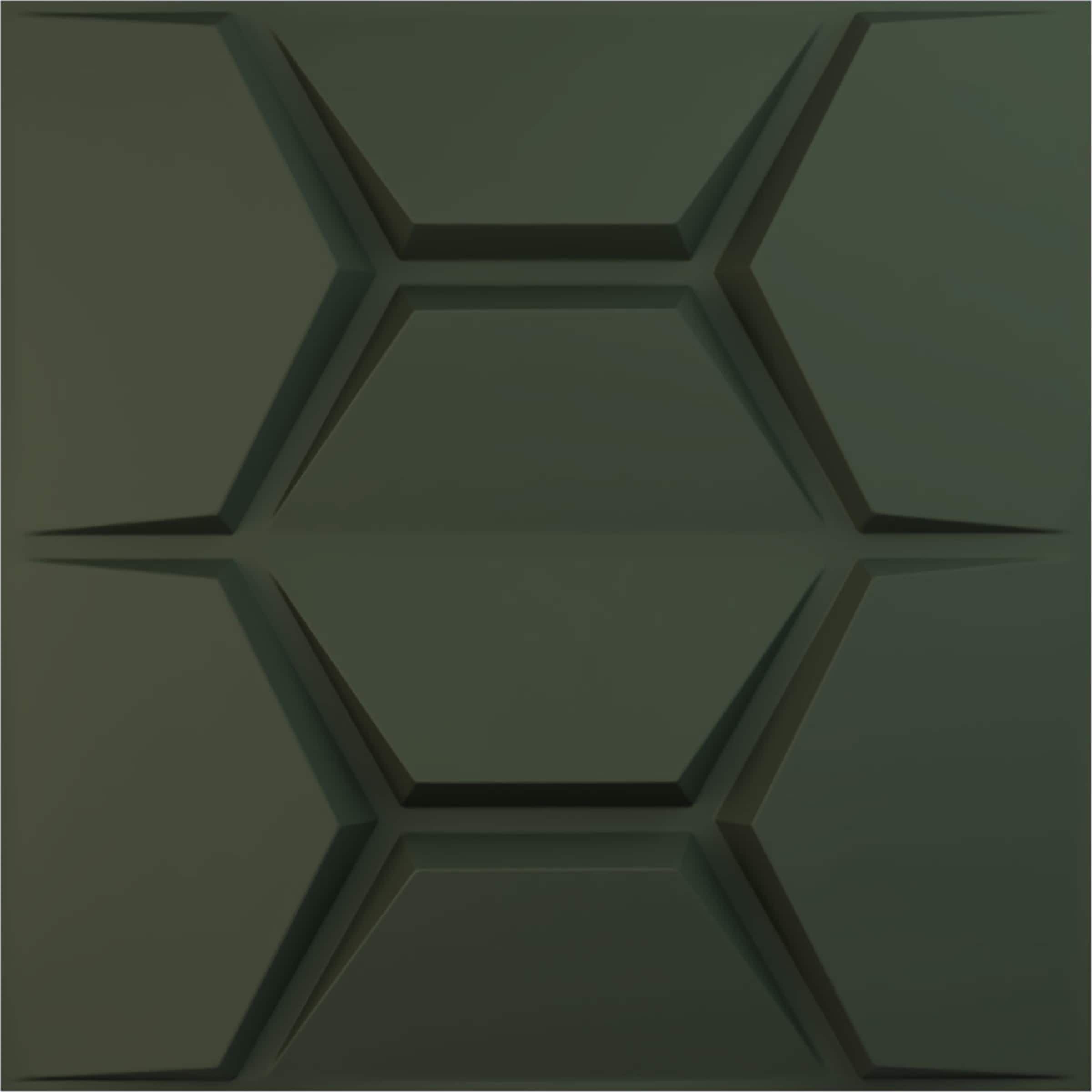 Ekena Millwork WP20X20CYGHC-CASE-12 19-5/8-in x 19-5/8-in Embossed Paintable/Stainable Green PVC Wall Panel ( 12 -Pack, Covers 32.04 )