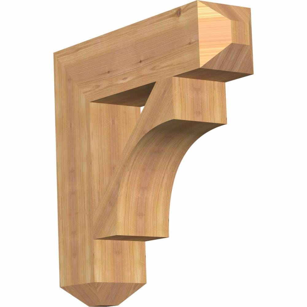 Ekena Millwork BKT06X24X24WTL04SWR Westlake craftsman smooth 5-1/2-in x 24-in x 24-in Western red cedar Brown Wood Standard bracket