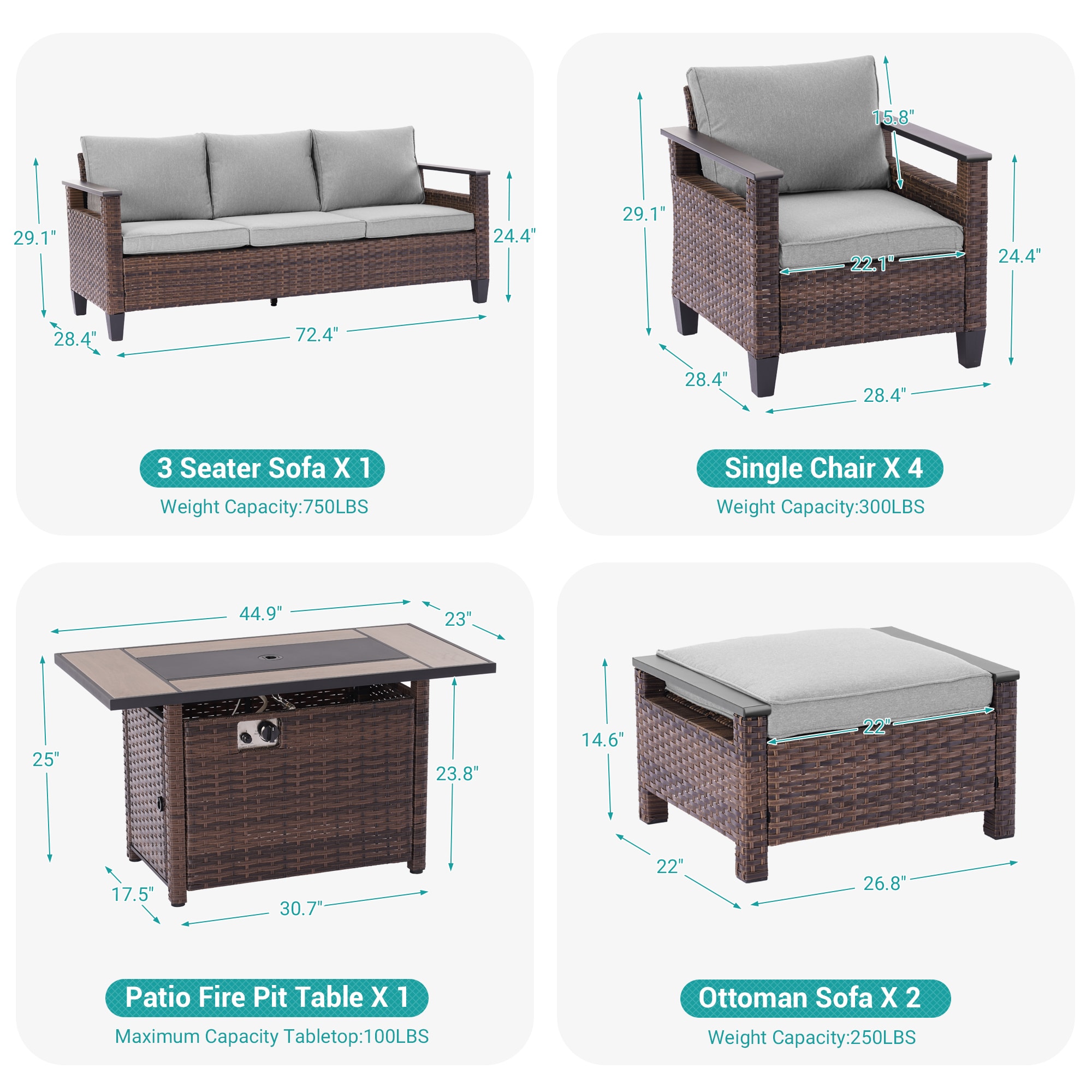 ACEGOSES LW-126BLY-S2T5 Patio-Conversation-Sets - View #3