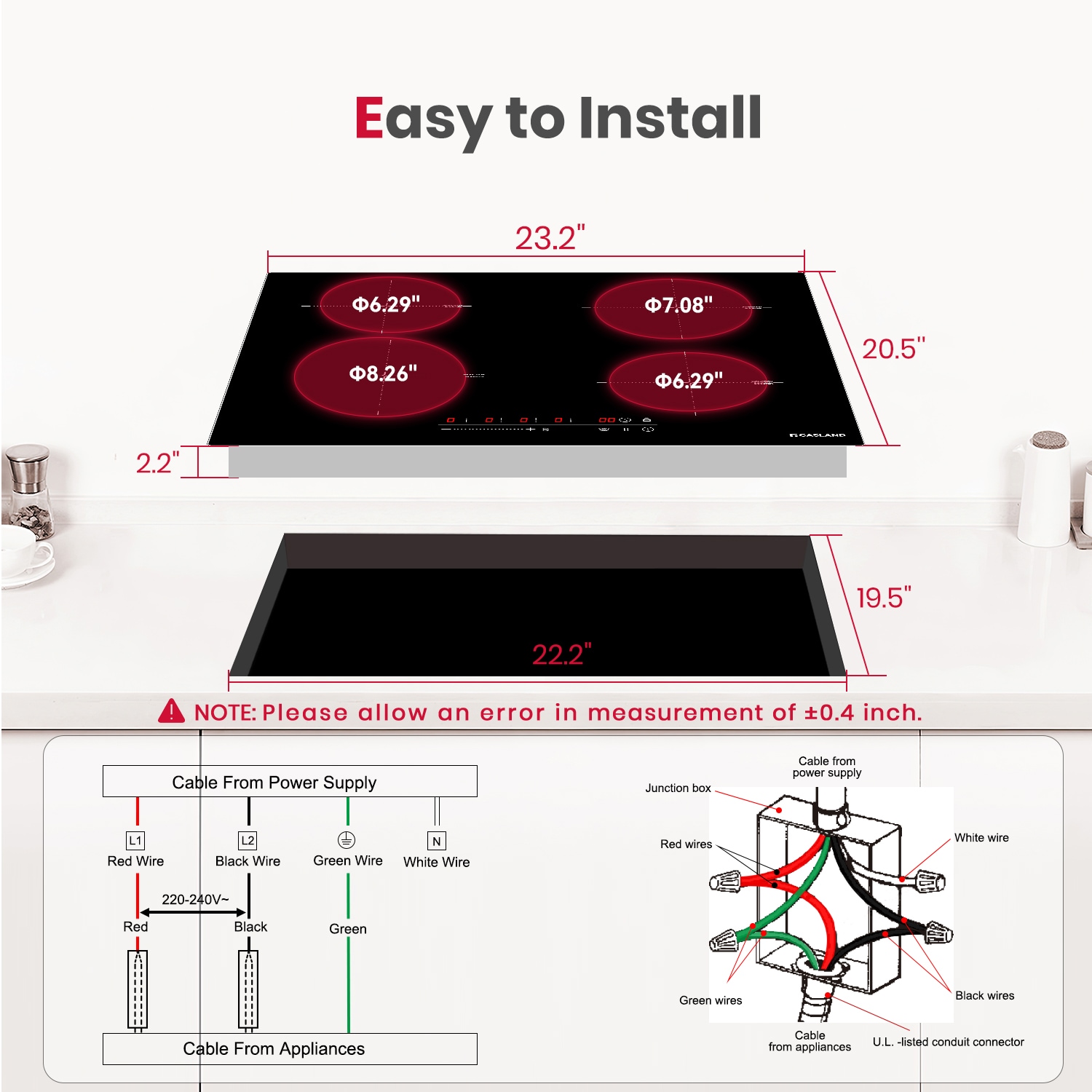 GASLAND IH60BF Induction-Cooktops - View #3