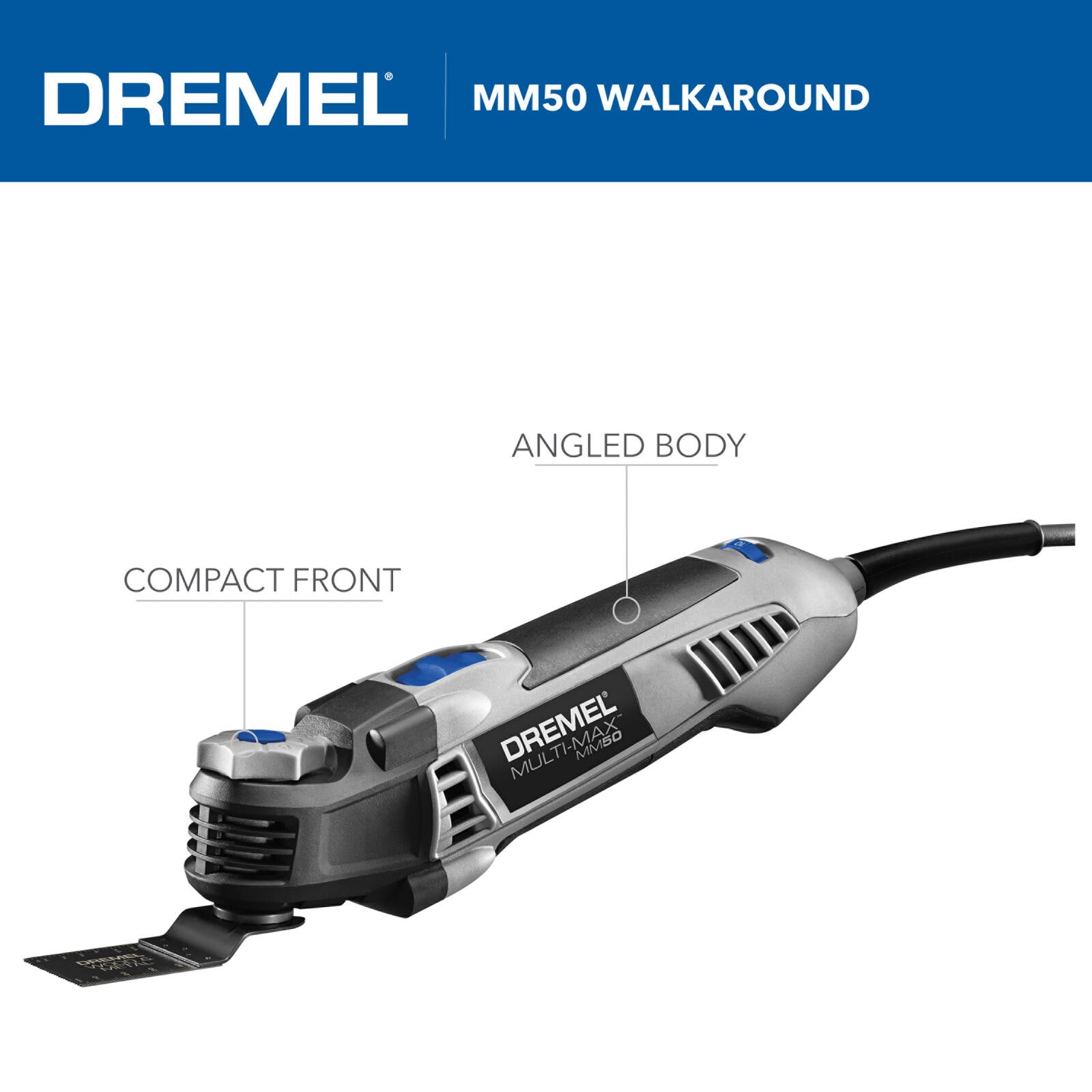 Dremel MultiMax MM50 Corded 5Amp Variable 18Piece Oscillating Multi