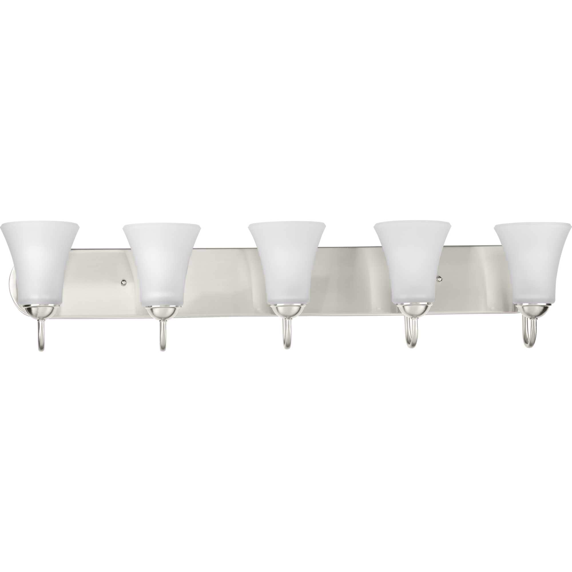 Progress Lighting P300237-009 Classic 36-in 5 -Light Brushed Nickel Transitional Vanity light