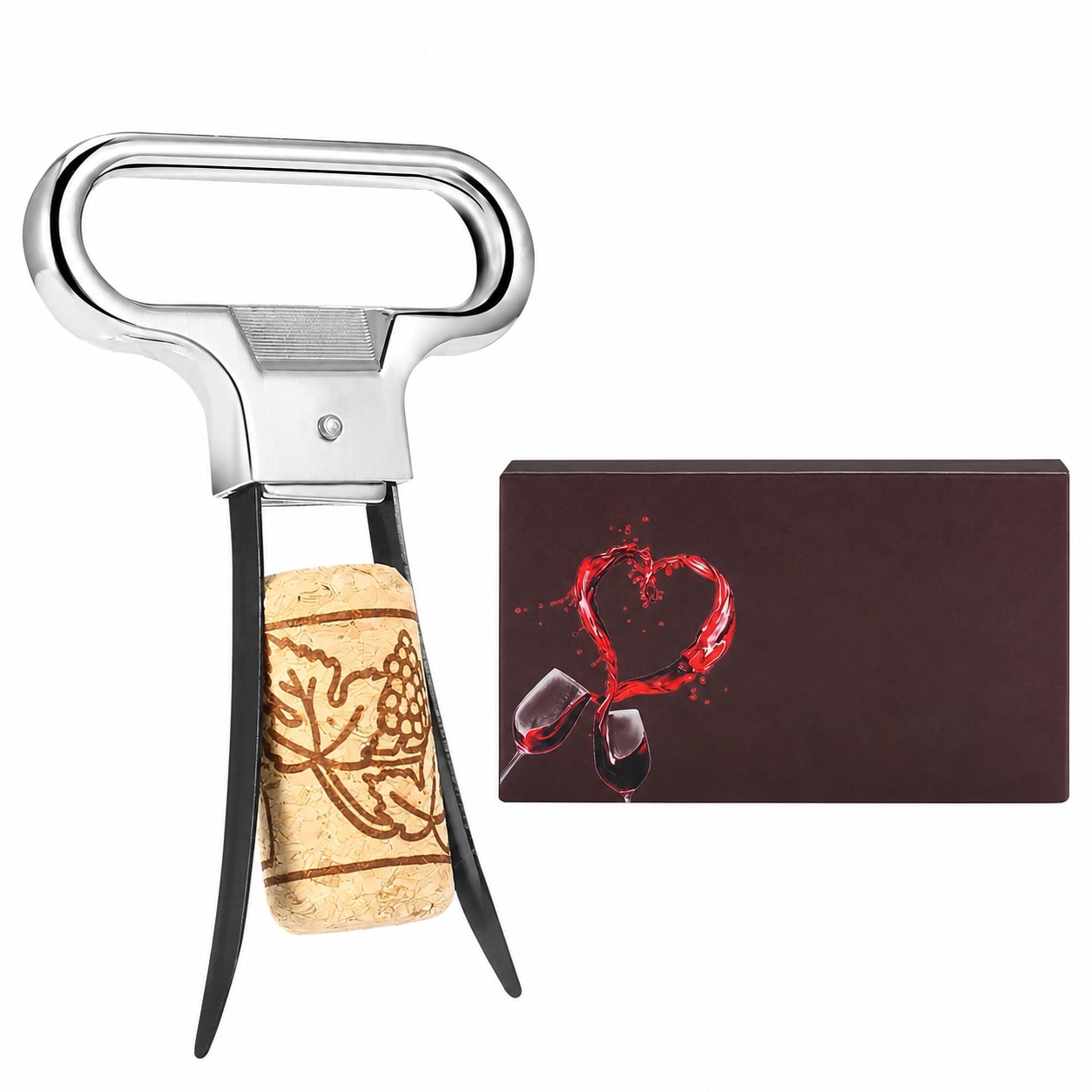 Aoibox  Two Prong Stainless Steel Wine Opener Cork Puller for Old Wine Bottles