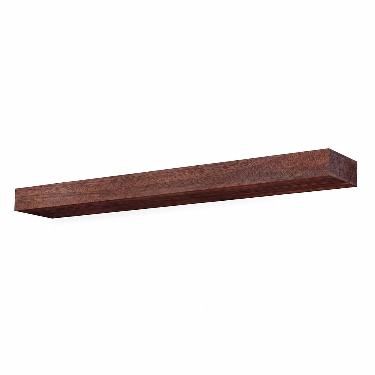 Aoibox  48 Inch Solid Wood Hollow Fireplace Mantel Shelf Brown Wall Mounted Floating Shelf with Solid wood hollow form