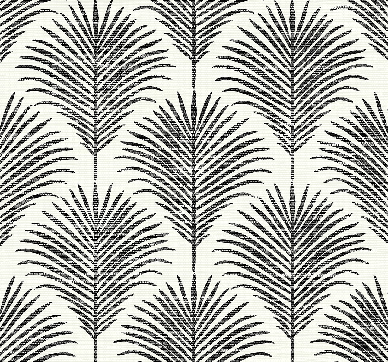 Inkwell & Off-White Vinyl Palm Leaf Peel and Stick Wallpaper