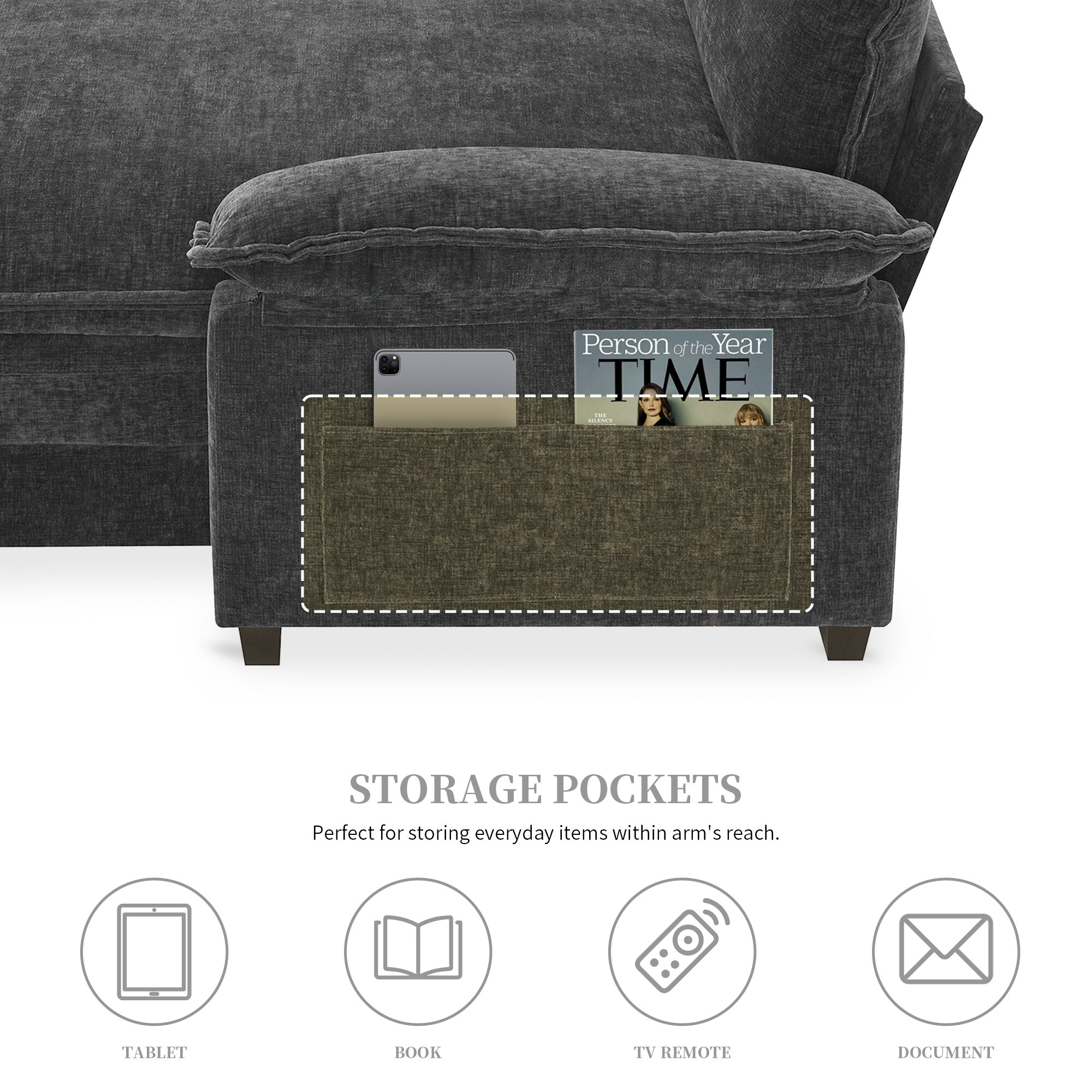 ModernLuxe N723S9015E Sofas-Loveseats - View #4