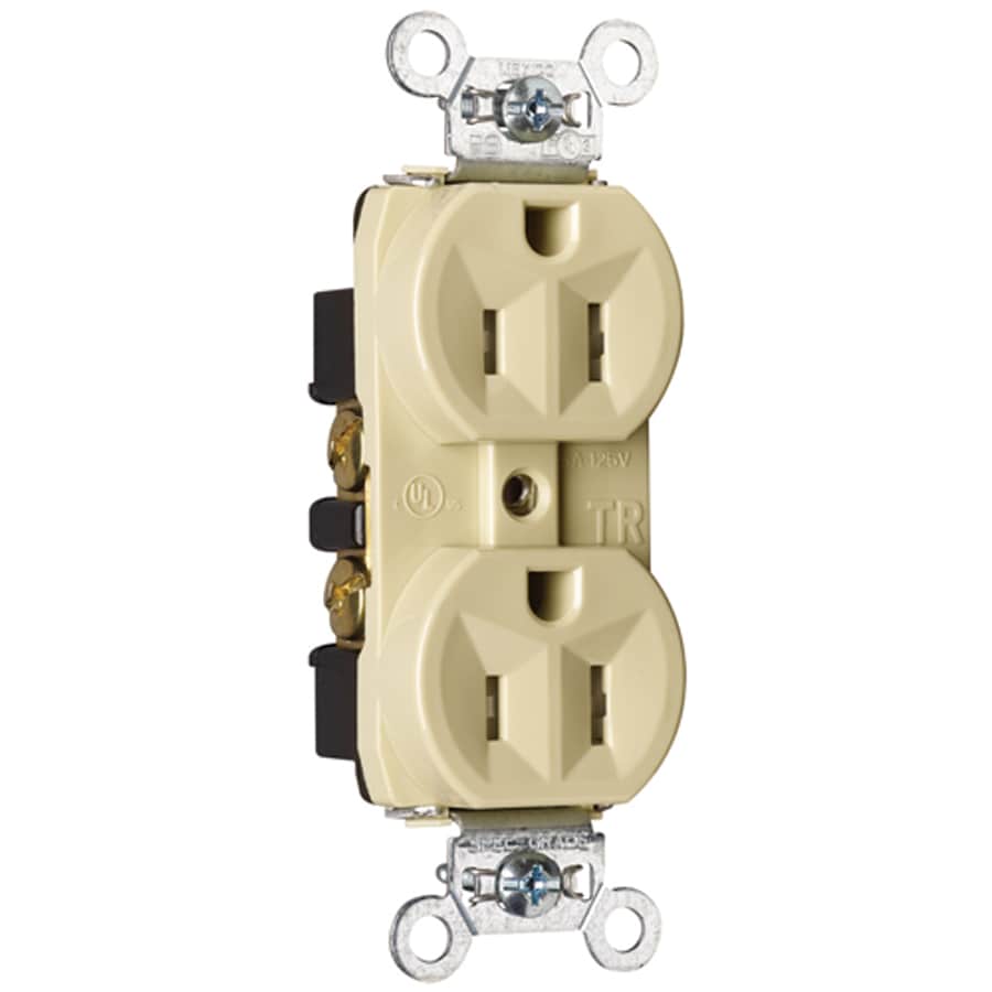 Pass and Seymour 20 Amp 125-Volt Commercial Grade Backwire Duplex Outlet,  White