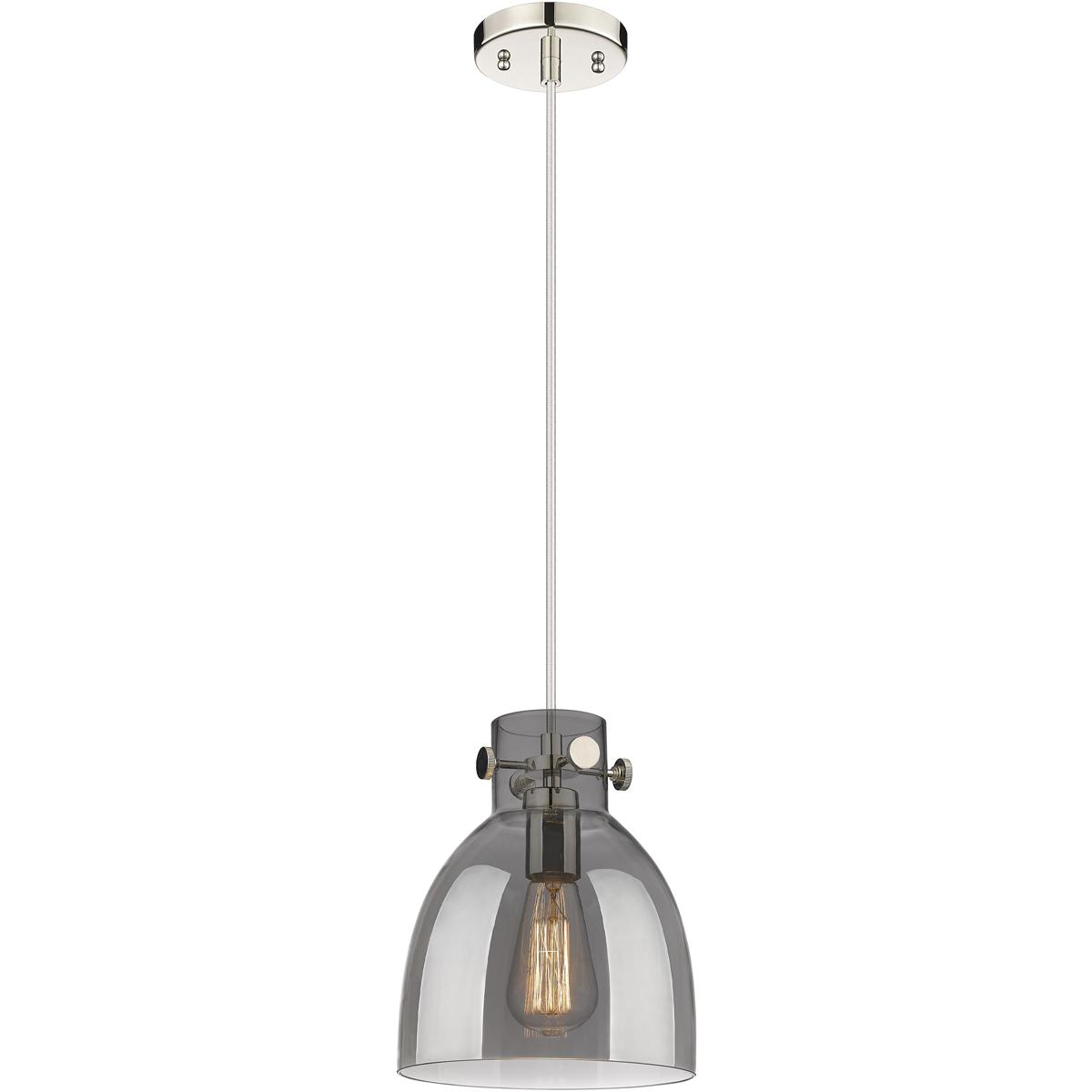 Innovations Lighting -  410-1PS-PN-G412-8SM Downtown Urban Newton Bell Pendant Polished Nickel