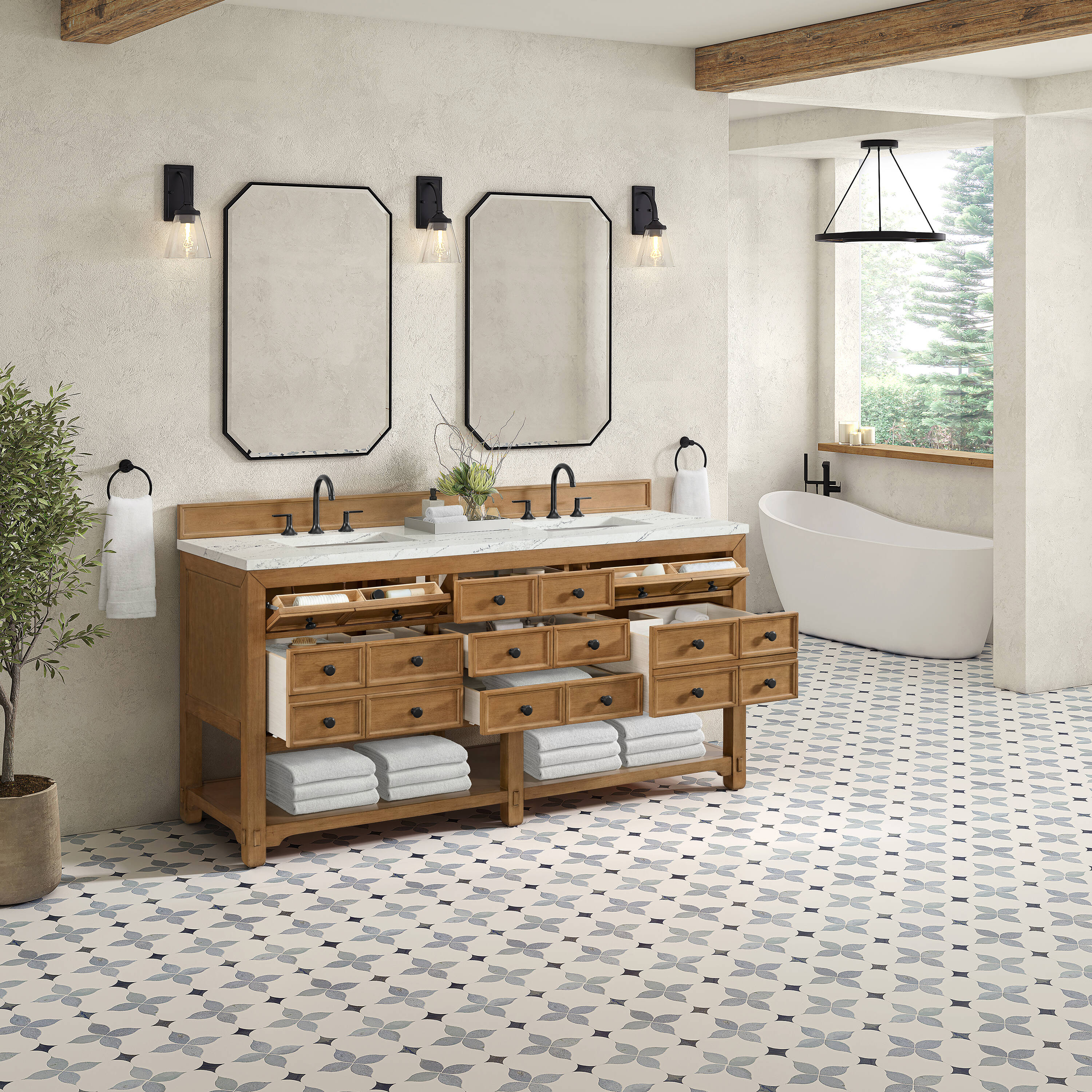 James Martin Vanities 505-V72-AMB-3ENC Bath-Vanity-Combo - View #4