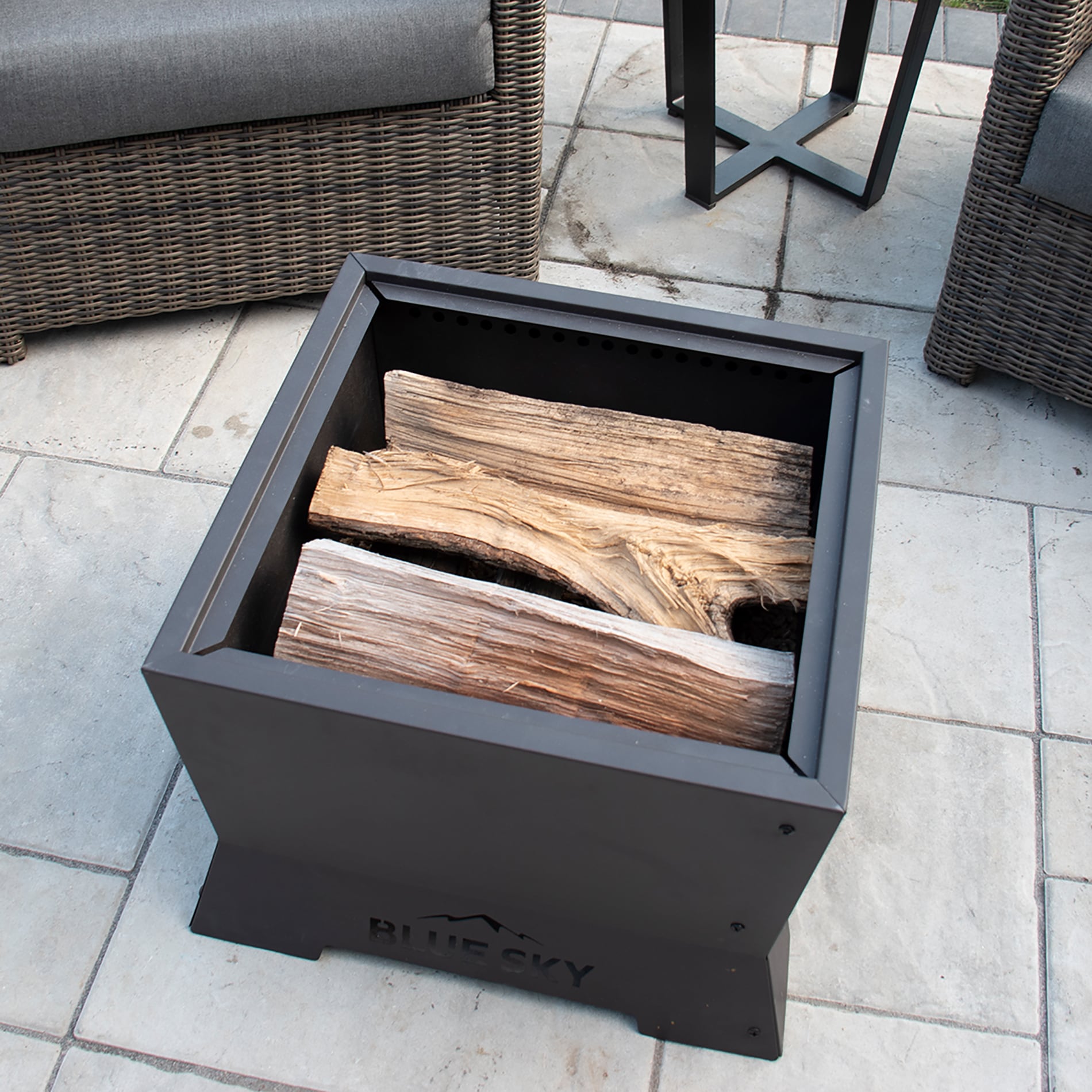 Blue Sky Outdoor Living SFP22SQ-B Outdoor-Woodburning-Firepits - View #11