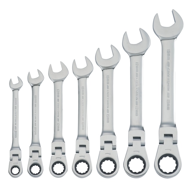 6 Piece Metric Flexible Ratchet Wrench Set Combination Ratcheting Repairing Tool