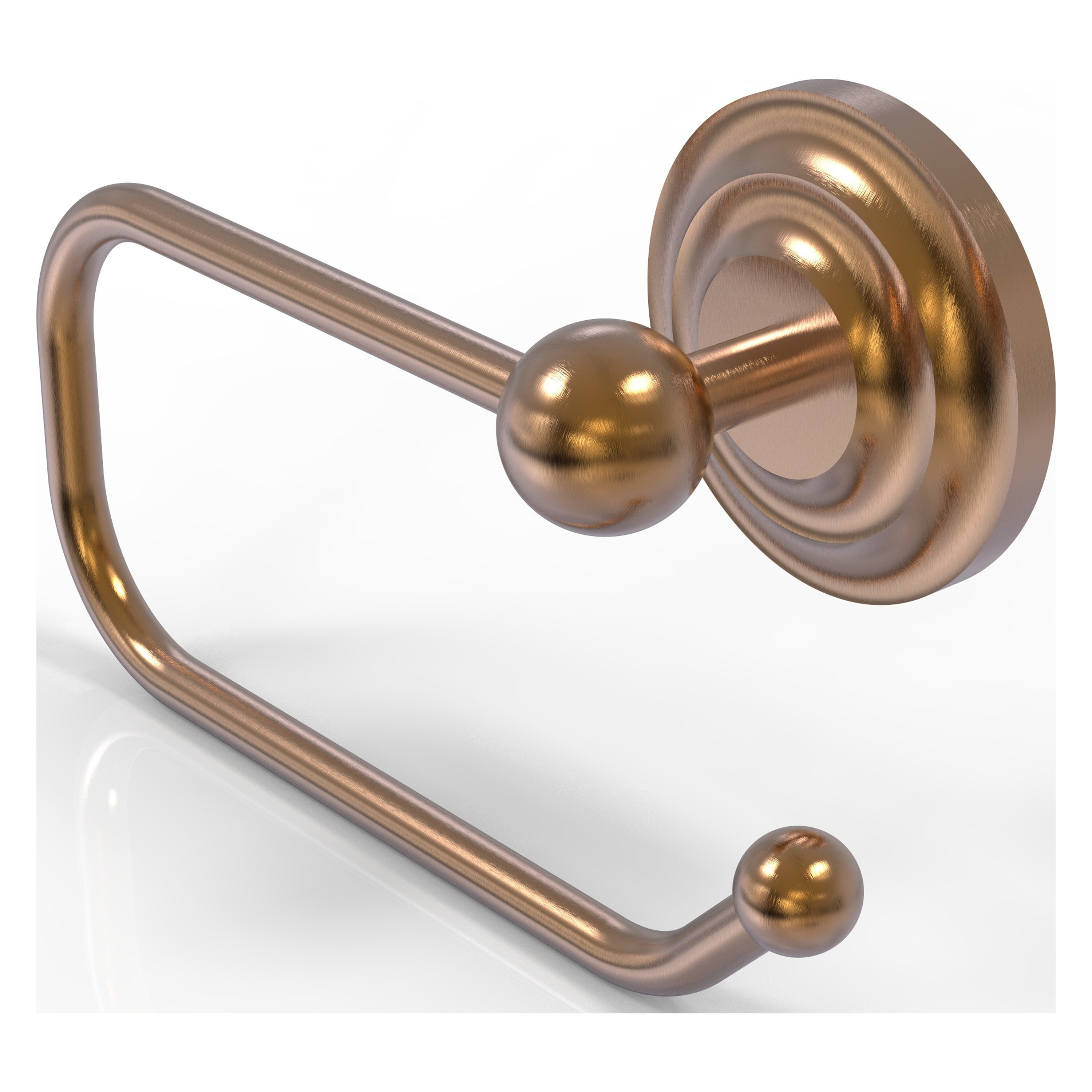 Allied Brass QN-24E-BBR Que New Brushed Bronze Wall mount Single post Toilet Paper Holder 1 -Rolls with Storage