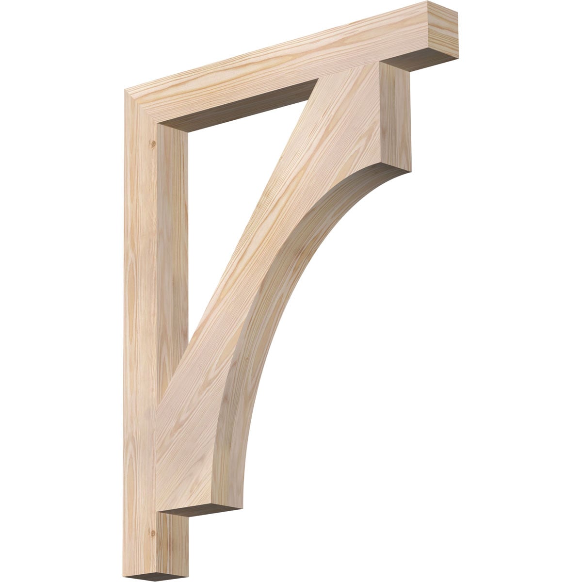 Ekena Millwork BKT04X30X38WTL05SDF Westlake Block Smooth 3-1/2-in x 30-in x 38-in Douglas fir Brown Wood Standard bracket