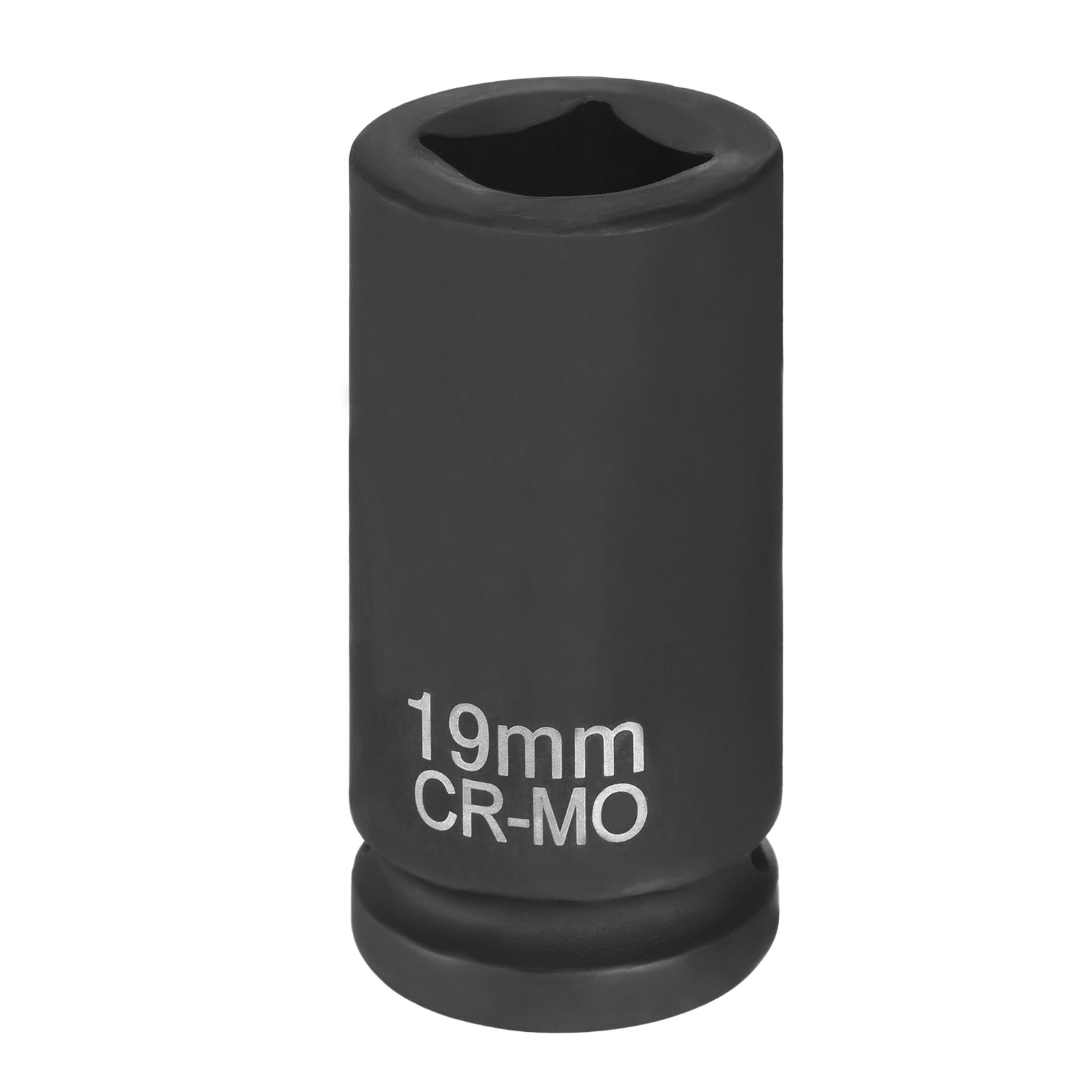 Harfington 4 Point Square Socket 3/4 Inch Drive 19mm Metric Square Impact Socket CR-MO Blackening Standard Wheel Sleeve Pneumatic Sleeve Tool for Auto Repair Mechanical Maintenance Home Use #S26040900UX5480