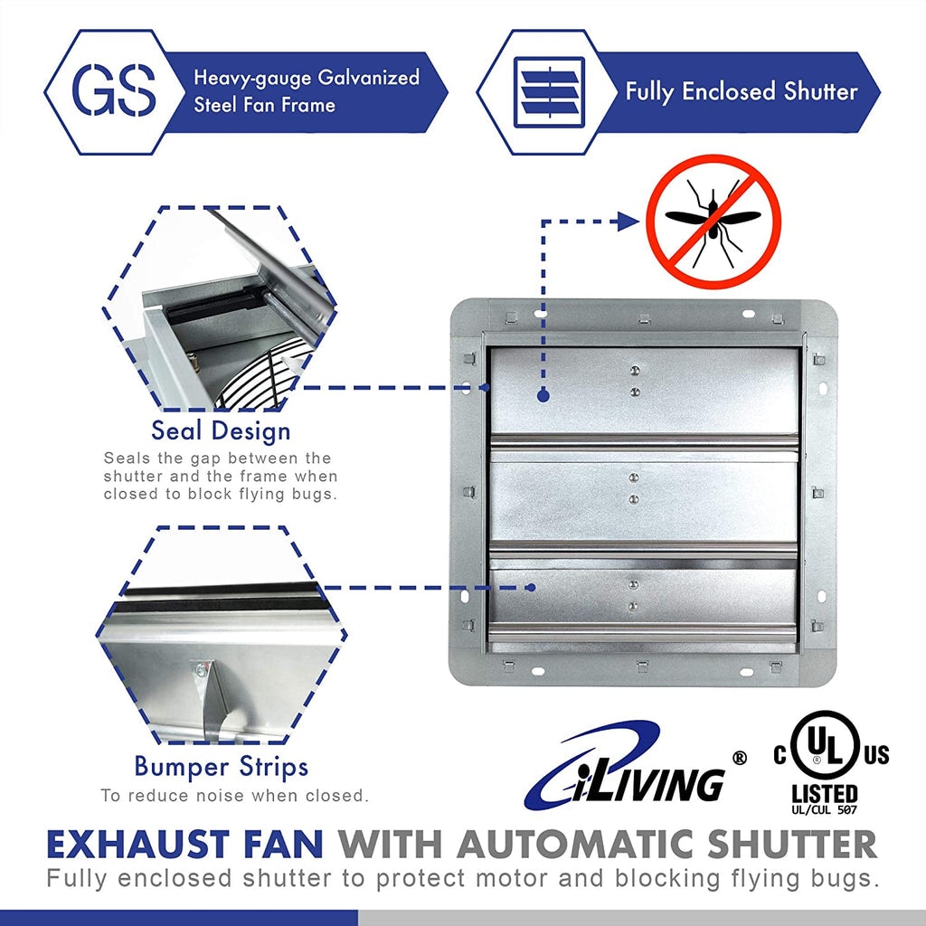 iLIVING ILG8SF12V Wall-Mounted-Fans - View #5