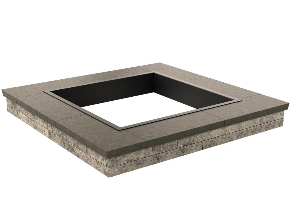 Square Steel Fire Pit Insert, 36 Square Fire Pit Insert