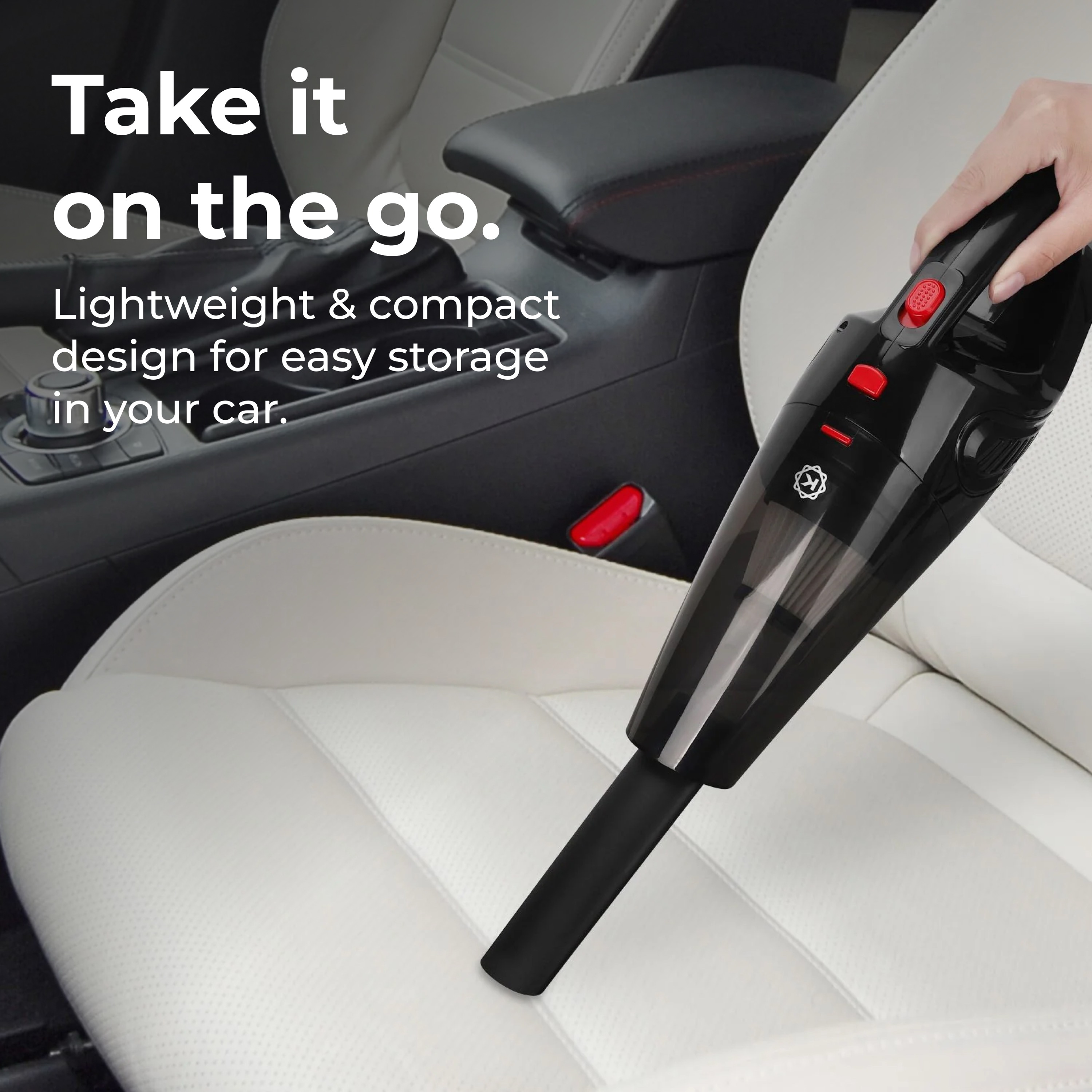 Black Cordless Handheld Vacuum with Washable HEPA Filter