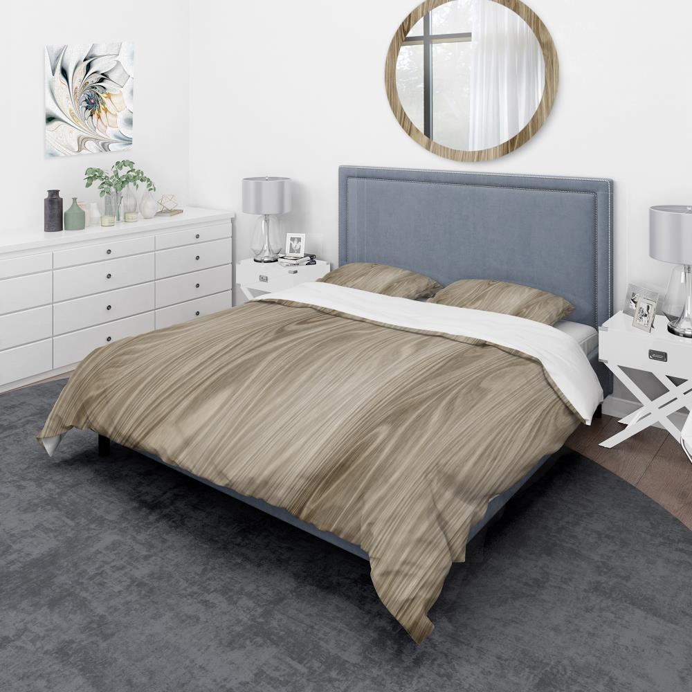 Designart BED19088-K 3 -Piece Brown King Duvet cover Set