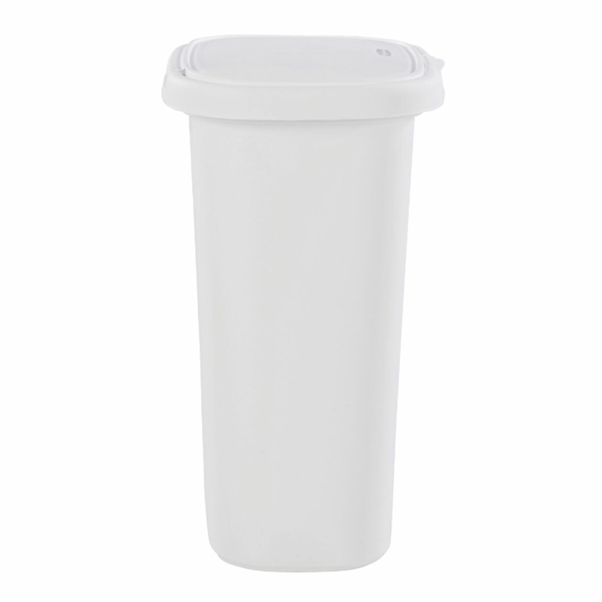 Rubbermaid 13.25 Gallon Rectangular Spring-Top Lid Wastebasket Trash Can,  White, 1 Piece - Pay Less Super Markets