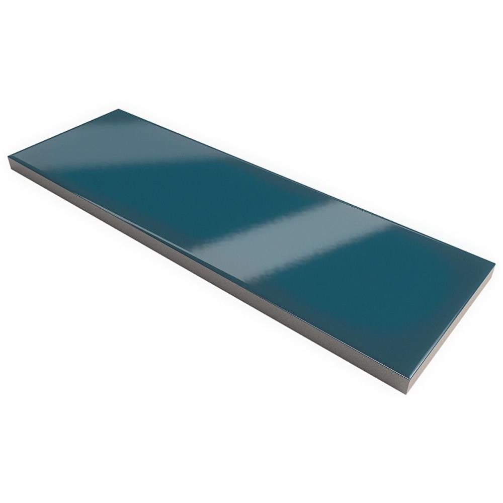Abbey Road 4 x 12 Blue Polished Porcelain Subway Tile