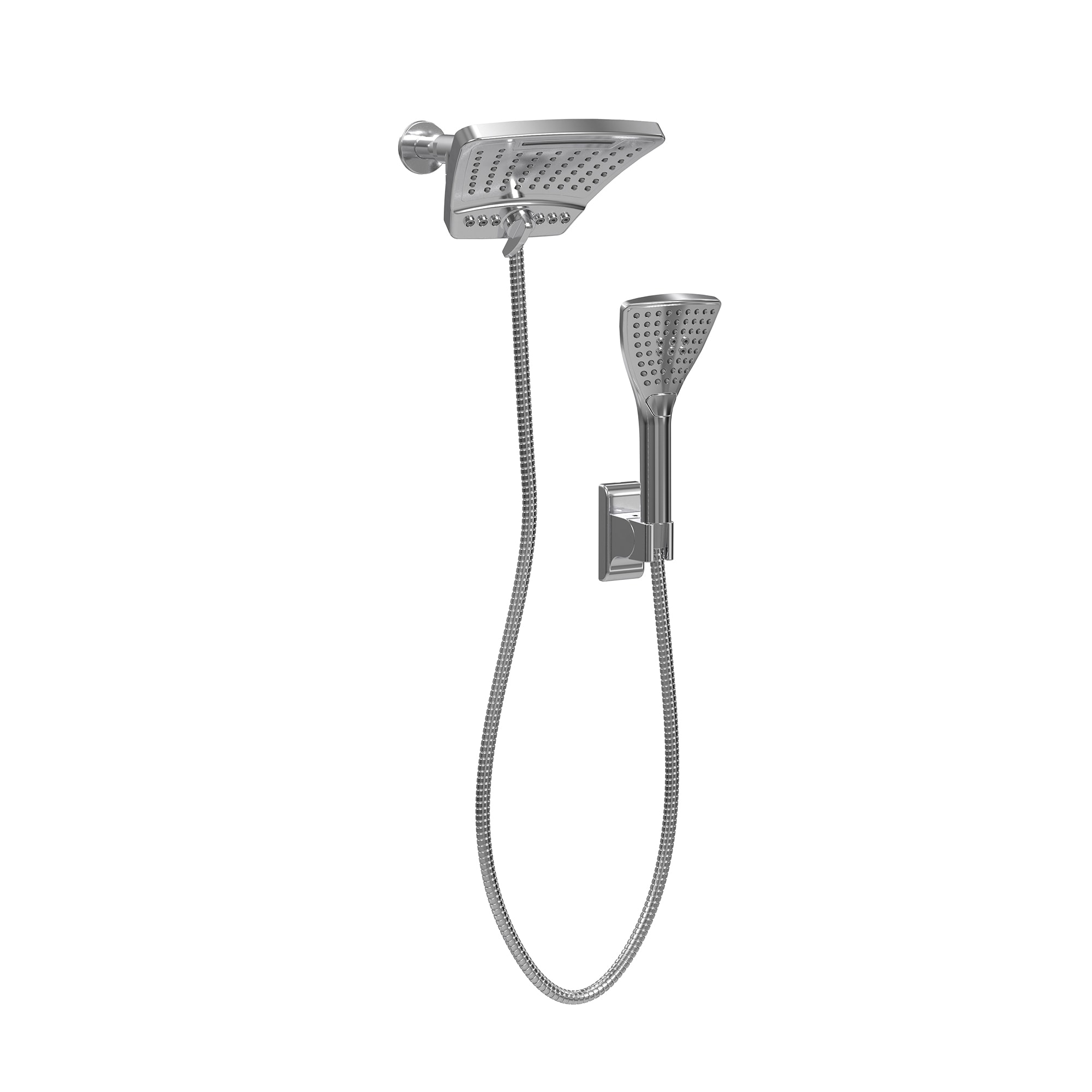 PULSE 1056-CH-1.8GPM Chrome 8-in Shower Faucet Bar System with 3-way Diverter