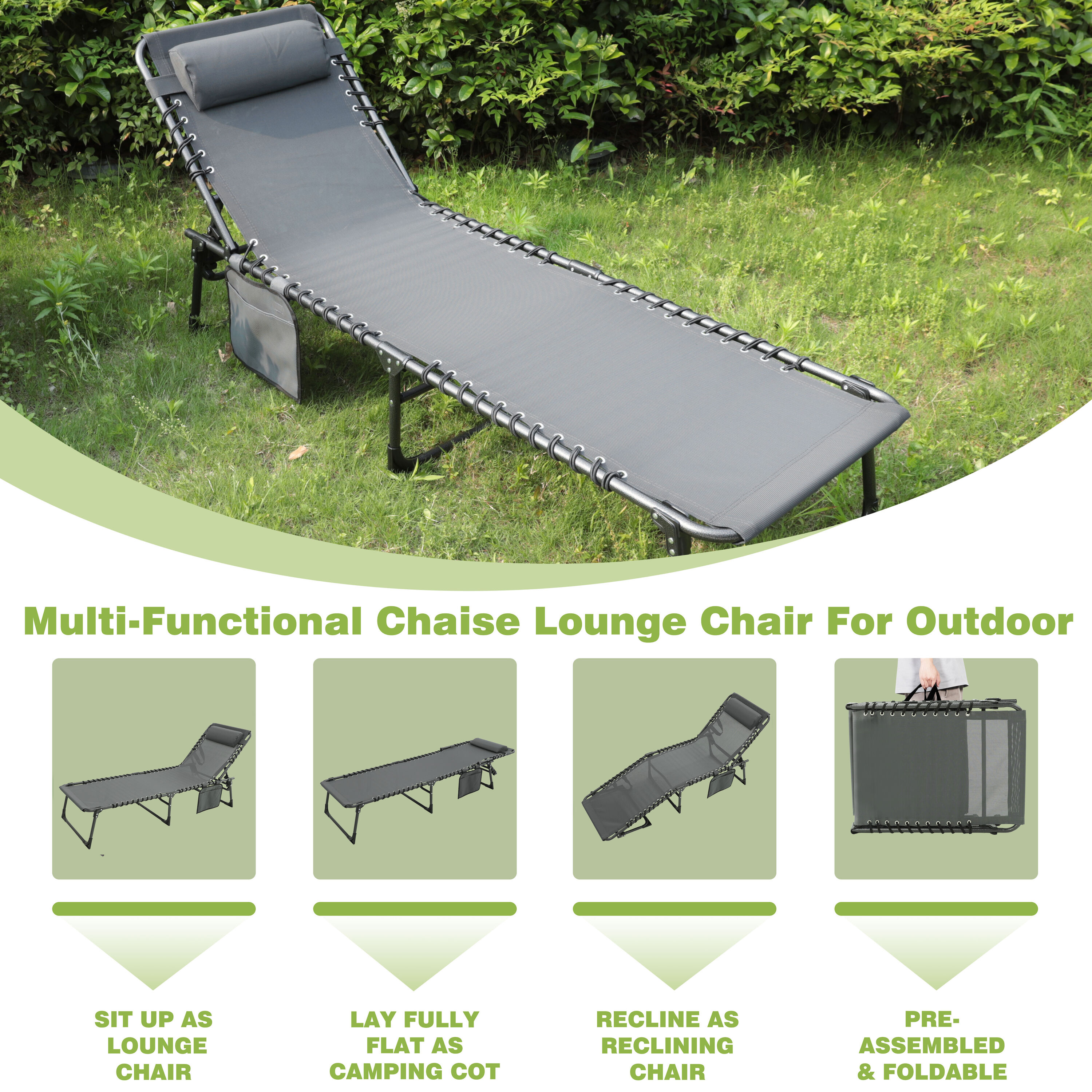 VEIKOUS PG0208-01DGY-1 Patio-Chairs - View #4