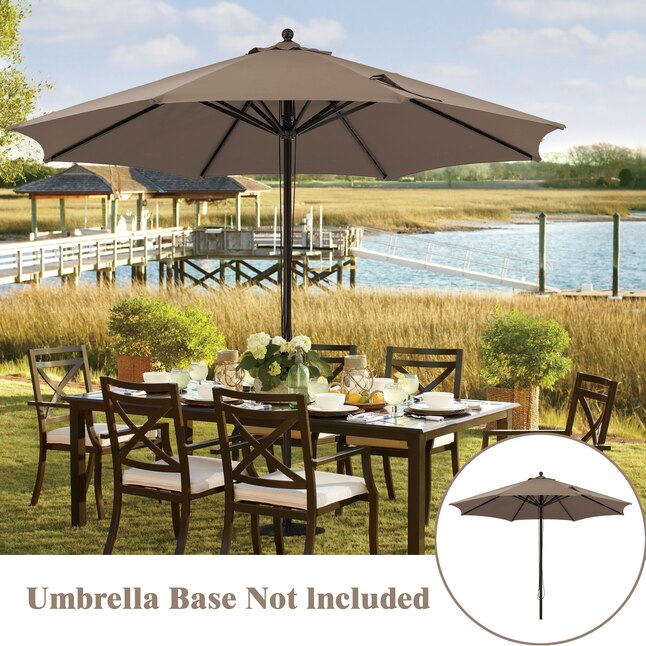 Clihome 12ft Pull Rope Outdoor Patio Market Umbrella Without Base In The Umbrellas Department At Com Clihome 12ft Pull Rope Outdoor Patio, What Size Umbrella For 70 Inch Table Saw