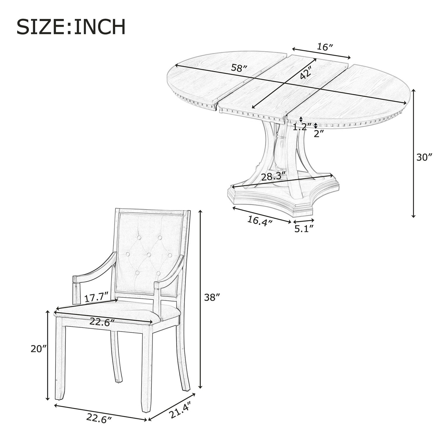 SINOFURN SYA010186WT Dining-Sets - View #20
