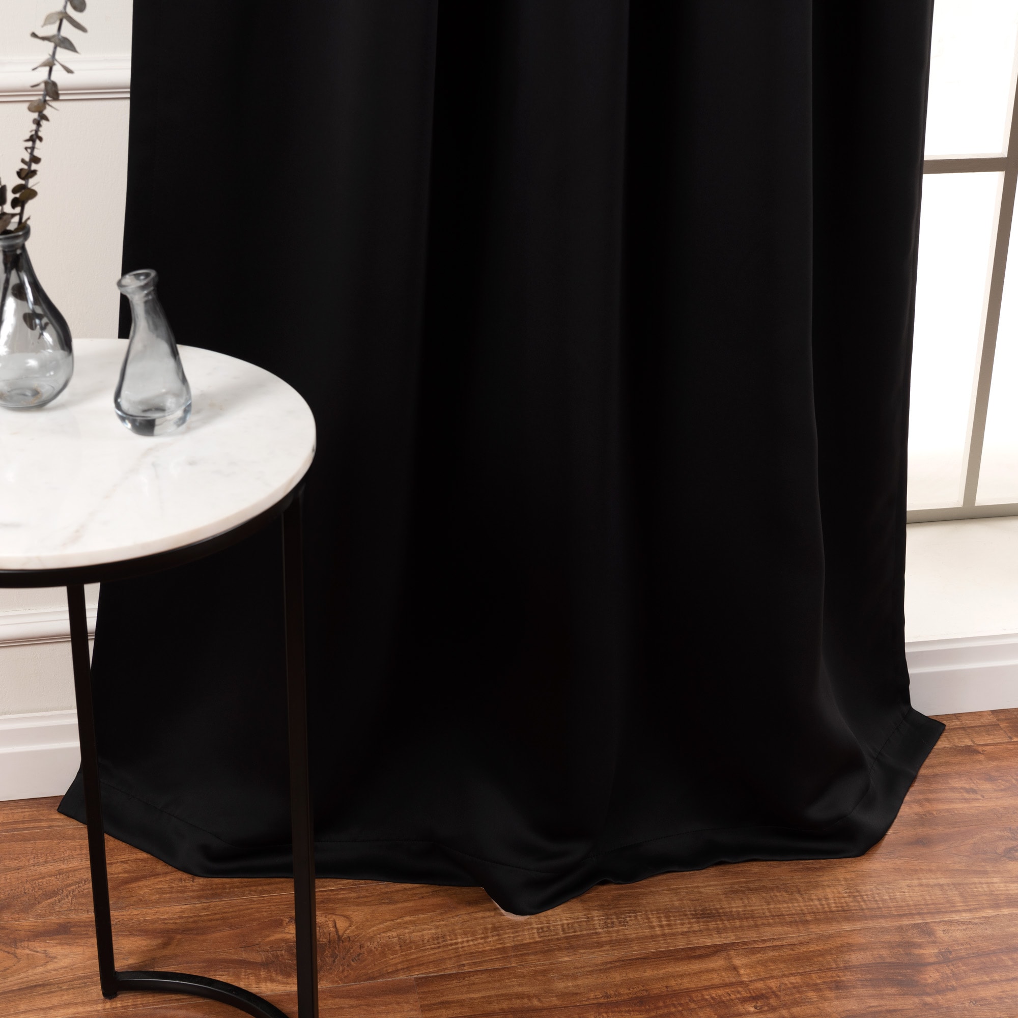 Best Home Fashion SOLID-54-BLACK curtains - View #4