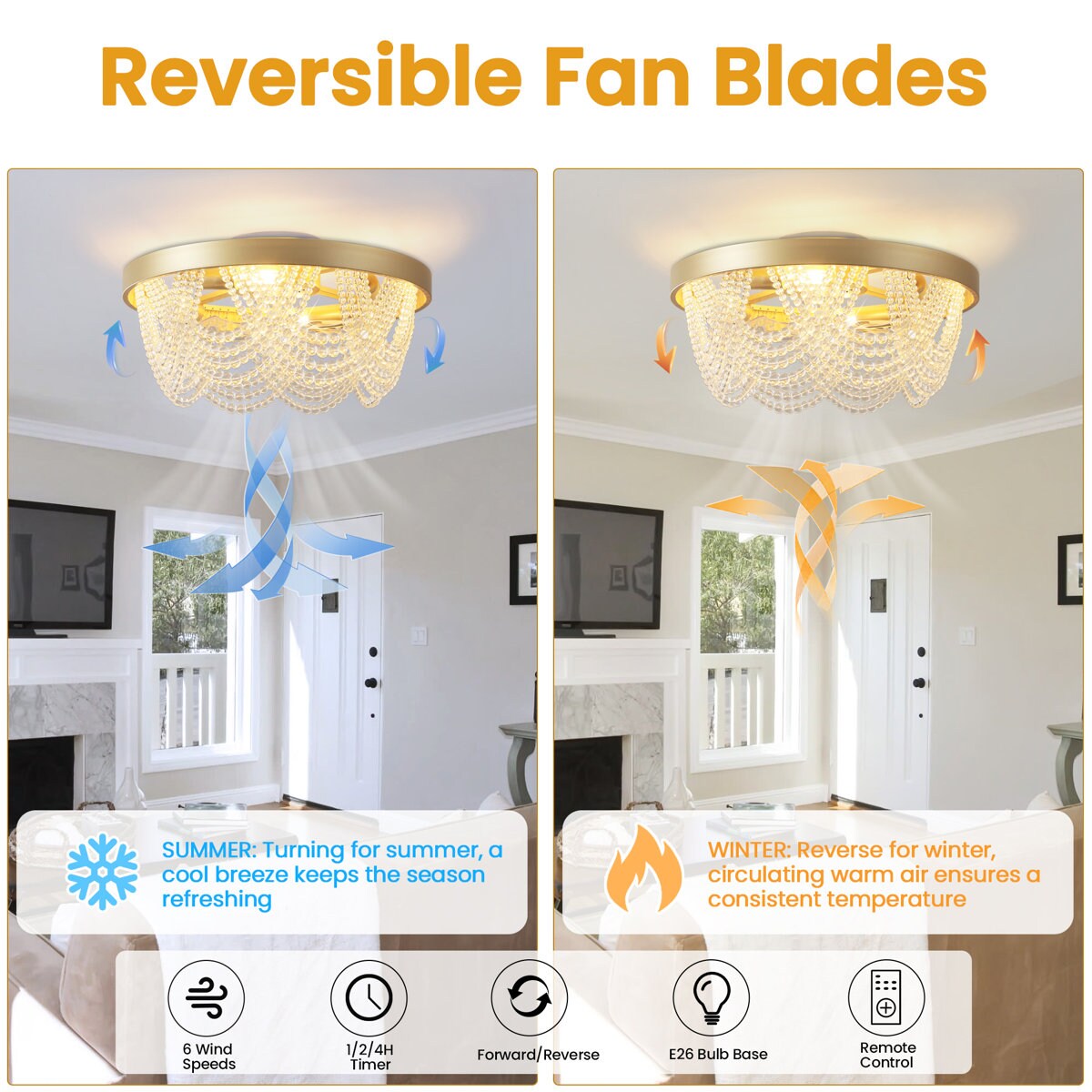 KAISITE 8018CF-04CR-CS Ceiling-Fans - View #9