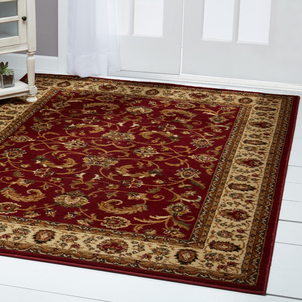 Home Dynamix 1-3208-215 Royalty Elati 8 x 10 (ft) Loomed Polypropylene Red Rectangular Indoor Damask Oriental Area rug