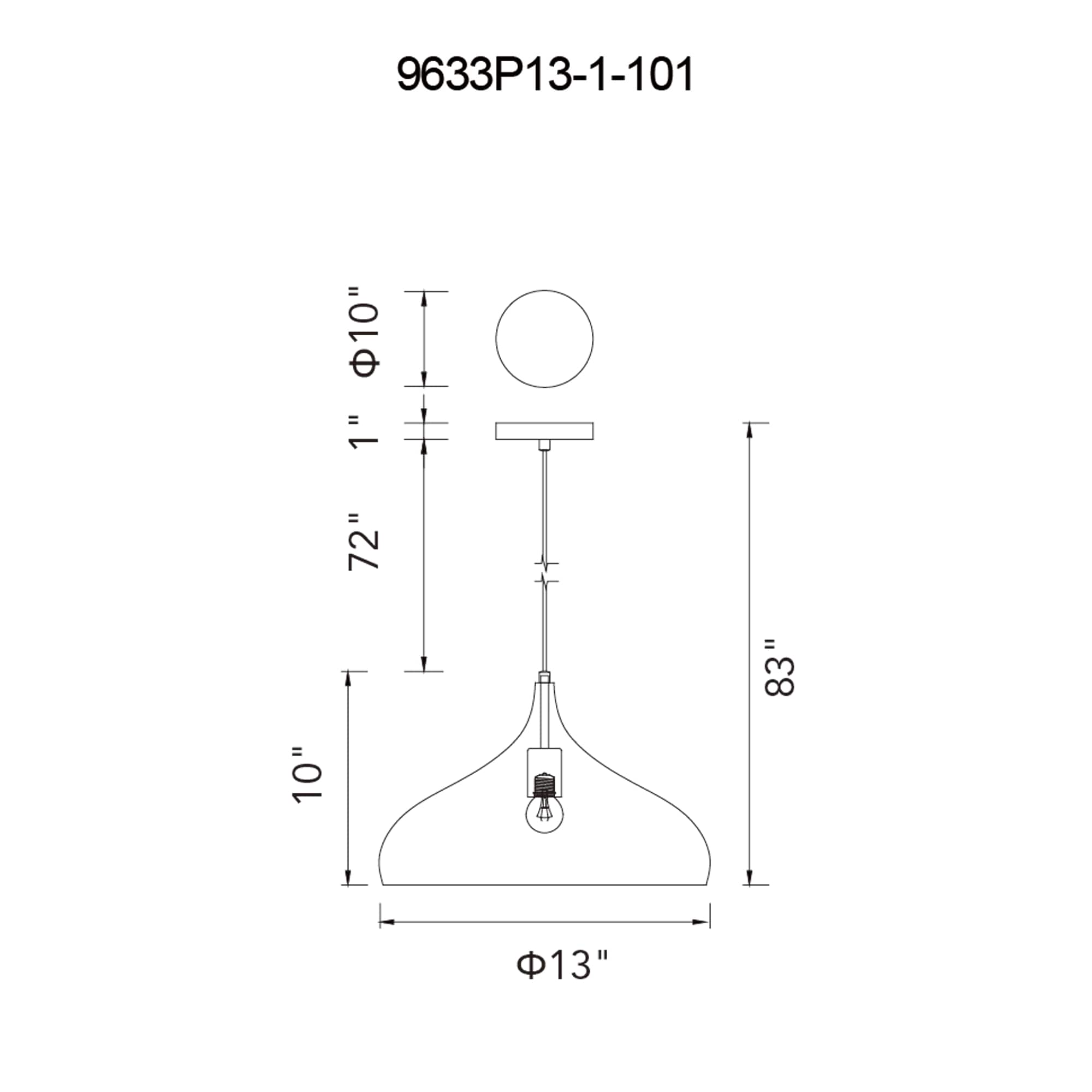 CWI Lighting 9633P13-1-101 Pendant-Lights - View #7