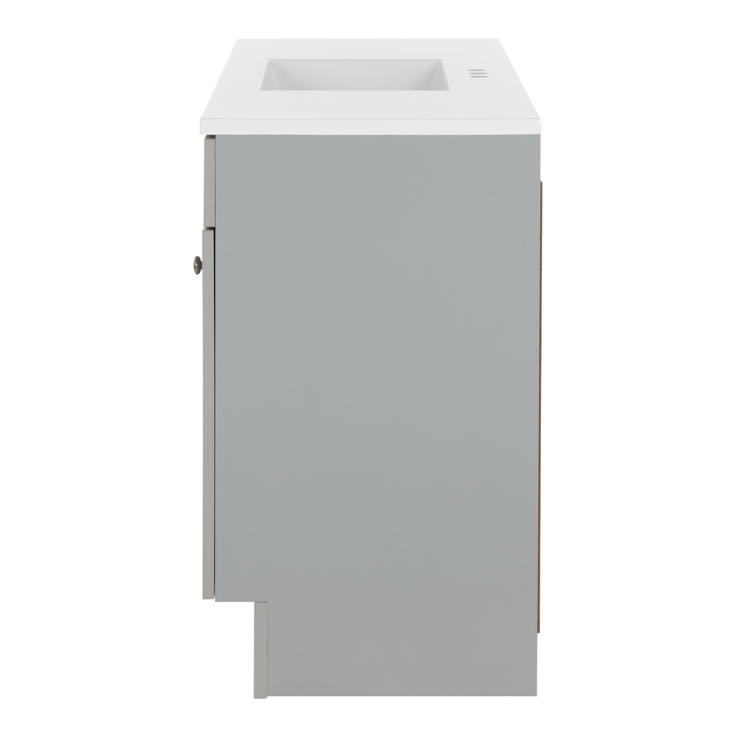 Project Source 48-in Gray Single Sink Bathroom Vanity with