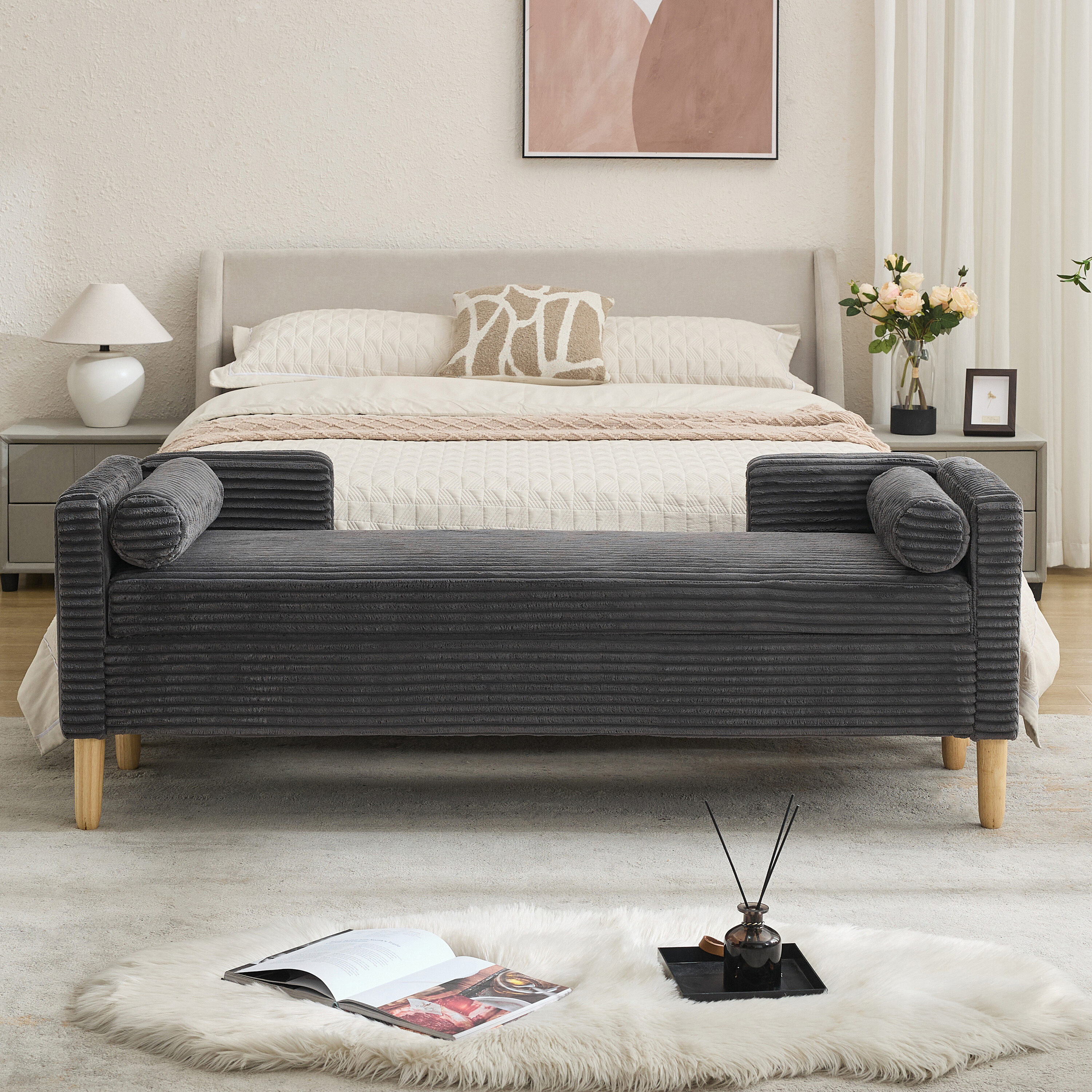 Hrinhom HC-S4112-CHARCOAL bench - View #3