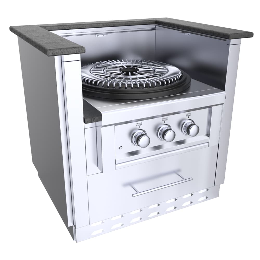 Sunstone 24 Stainless Steel Power Cirque Natural Gas Burner with Solid  Steel Griddle