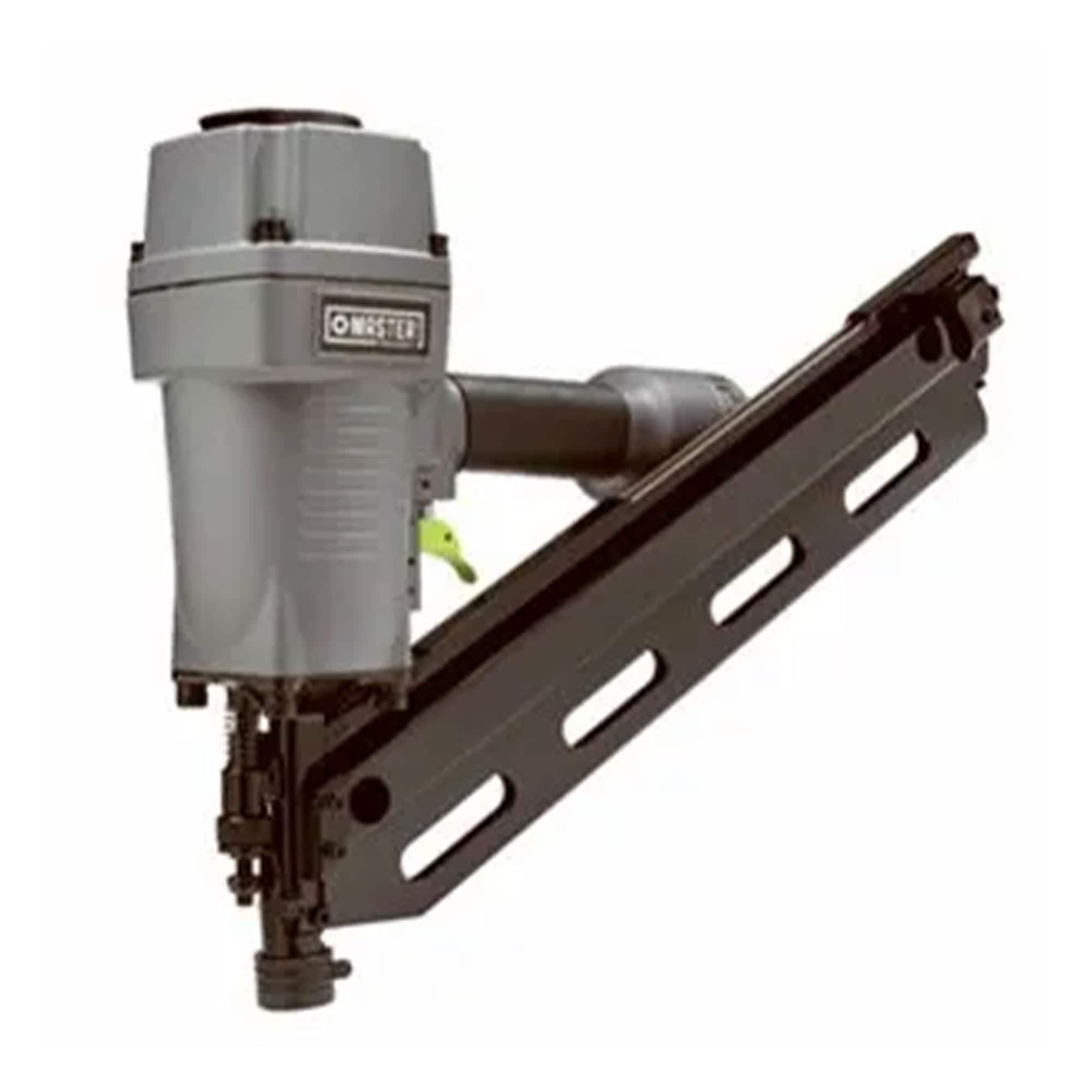 Master Mechanic 397483 Pneumatic 34 Degree Clipped Head Paper Collated Framing Nailer Tool with Anti Dry Fire Mechanism for Deck Work and Outdoor Projects