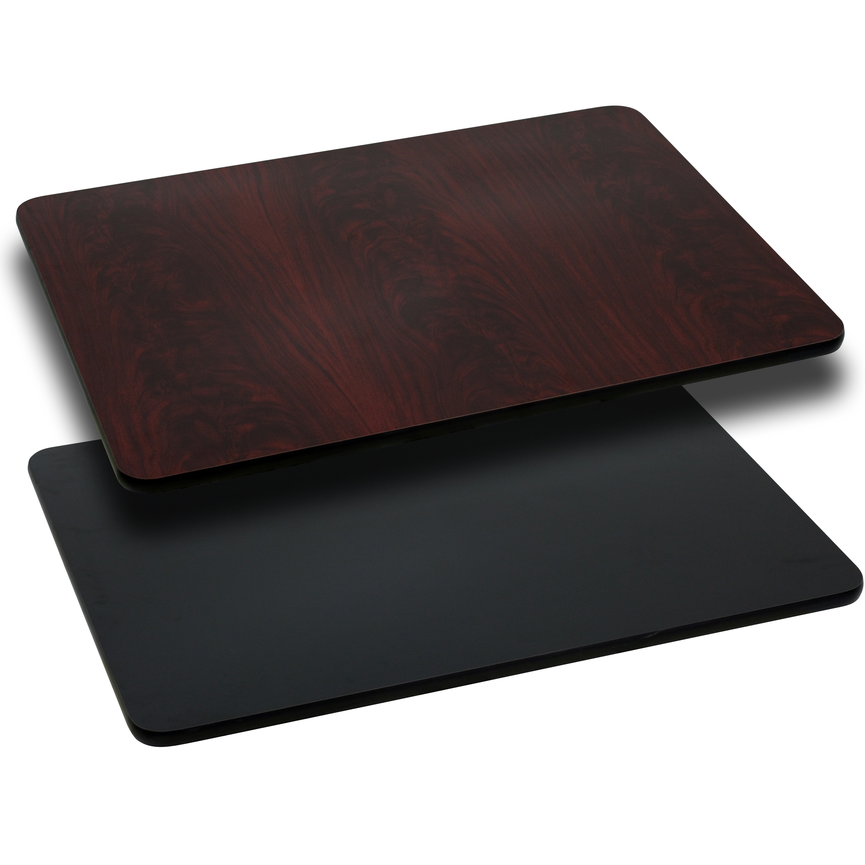 Flash Furniture 847254007627 Black/Mahogany Rectangle Dining table top ( 1.125-in x 30-in x 60-in )