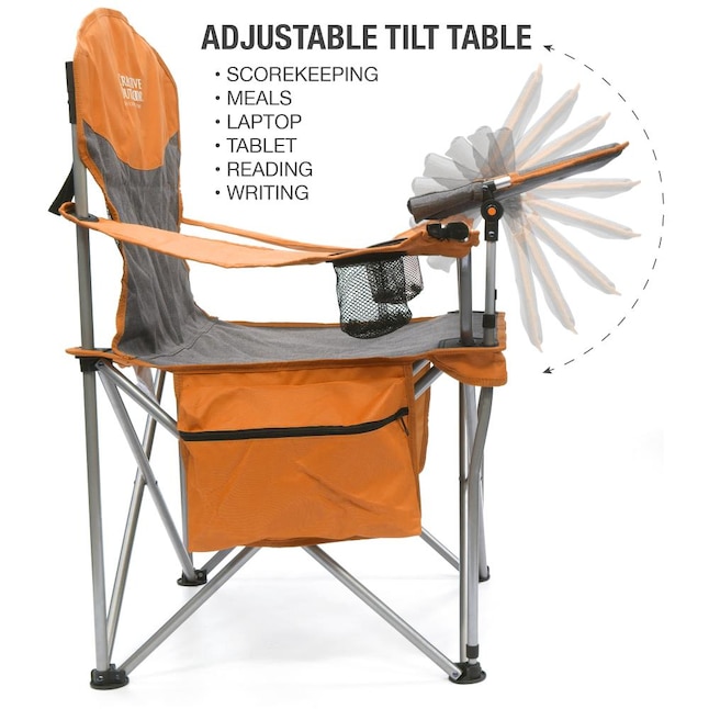 Creative Outdoor Orange Gray Folding, Folding Chair With Laptop Table