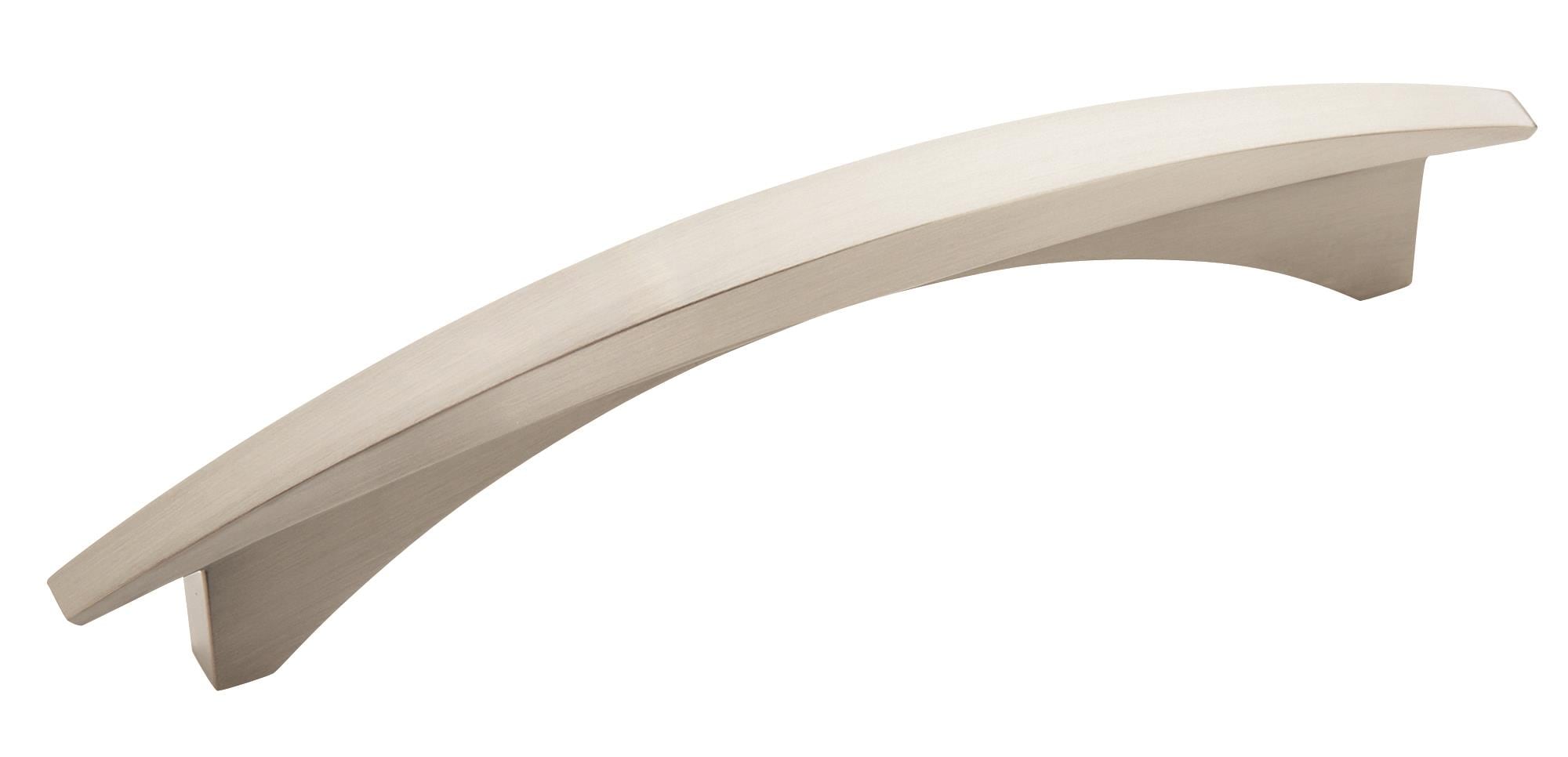 Amerock Essential'Z 5-1/16-in (128mm) Center to Center Satin Nickel Arch Bar Drawer Pull