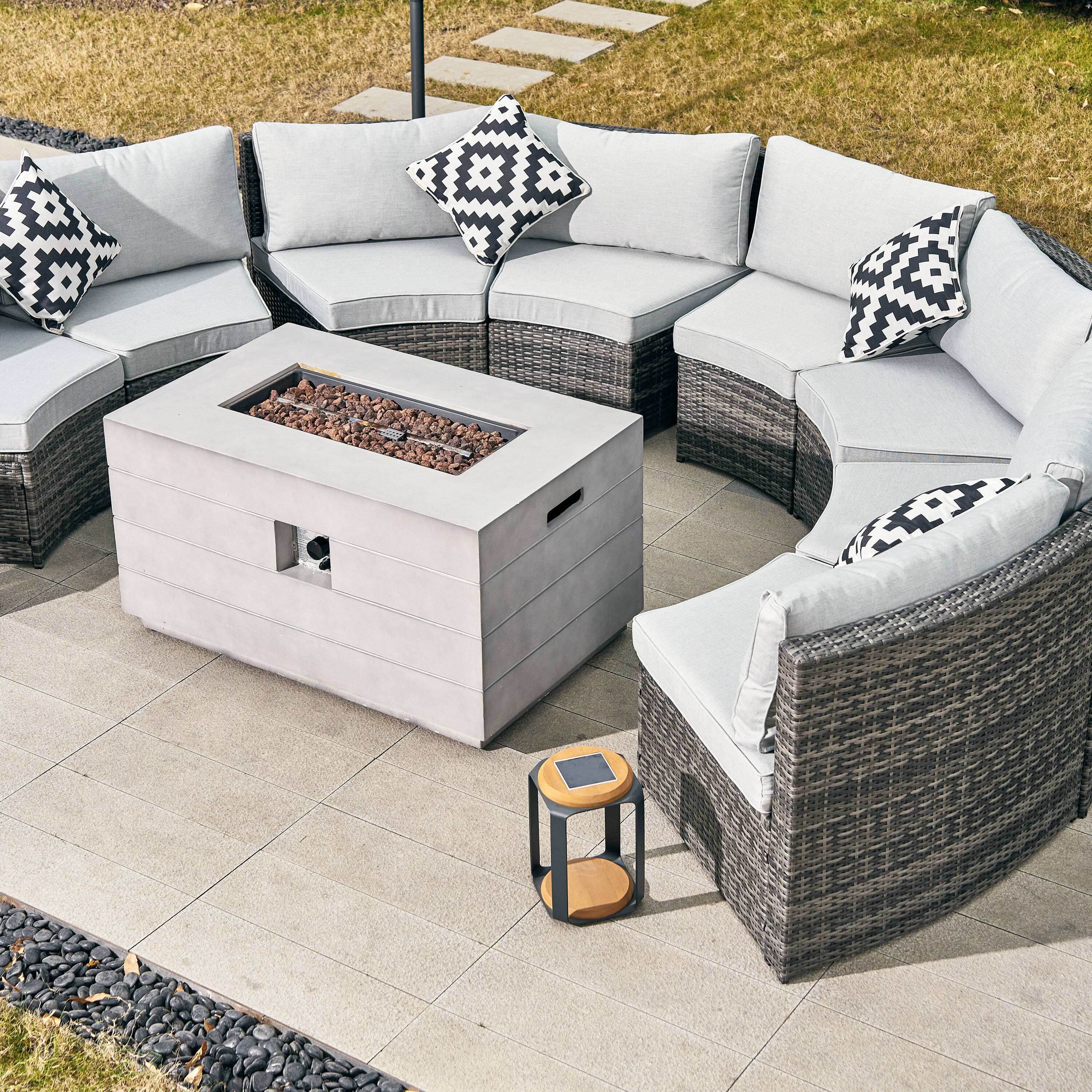 Direct Wicker DWS-1205B8SS&2150-G Patio-Conversation-Sets - View #6
