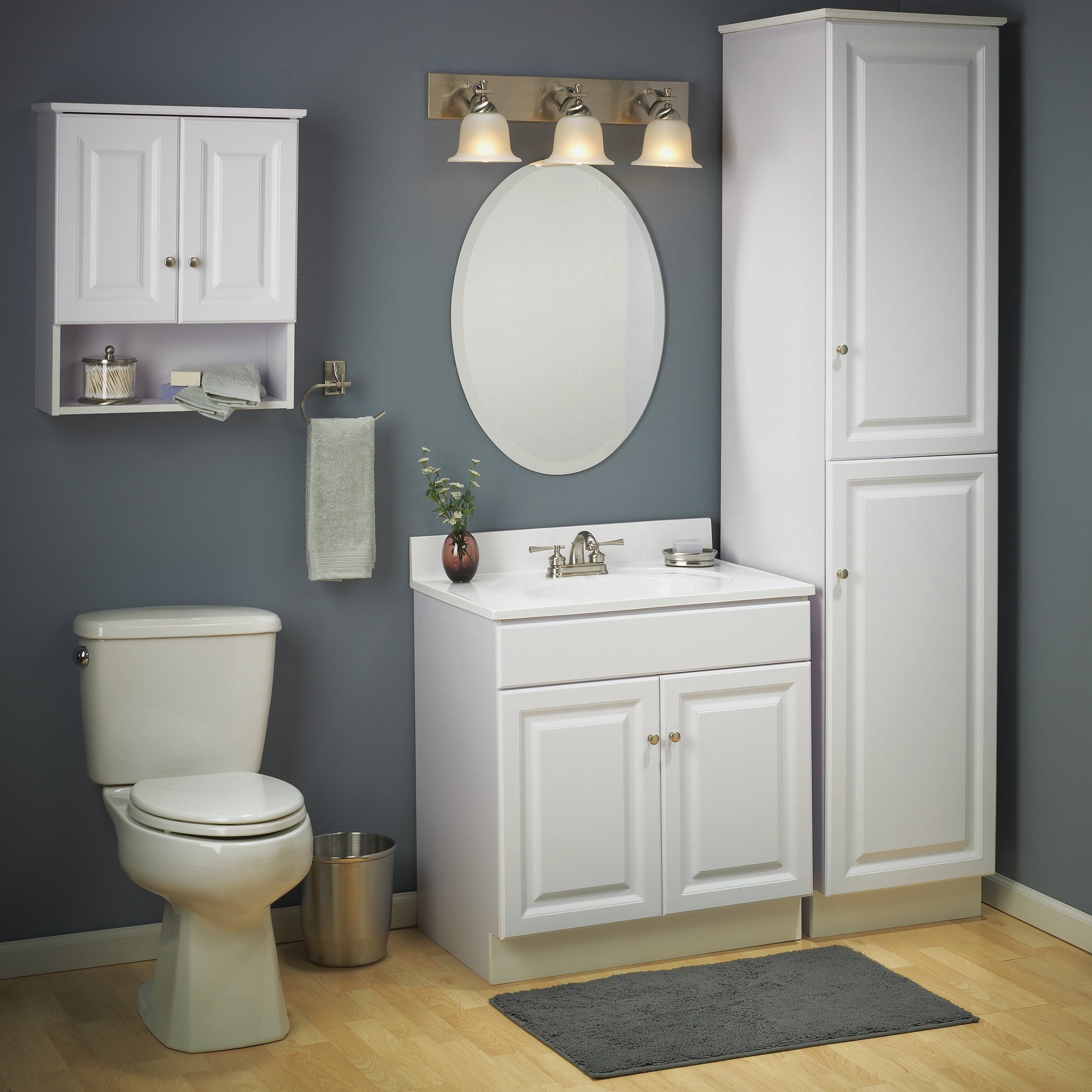 Design House Wyndham 24-in White Bathroom Vanity Base Cabinet without ...