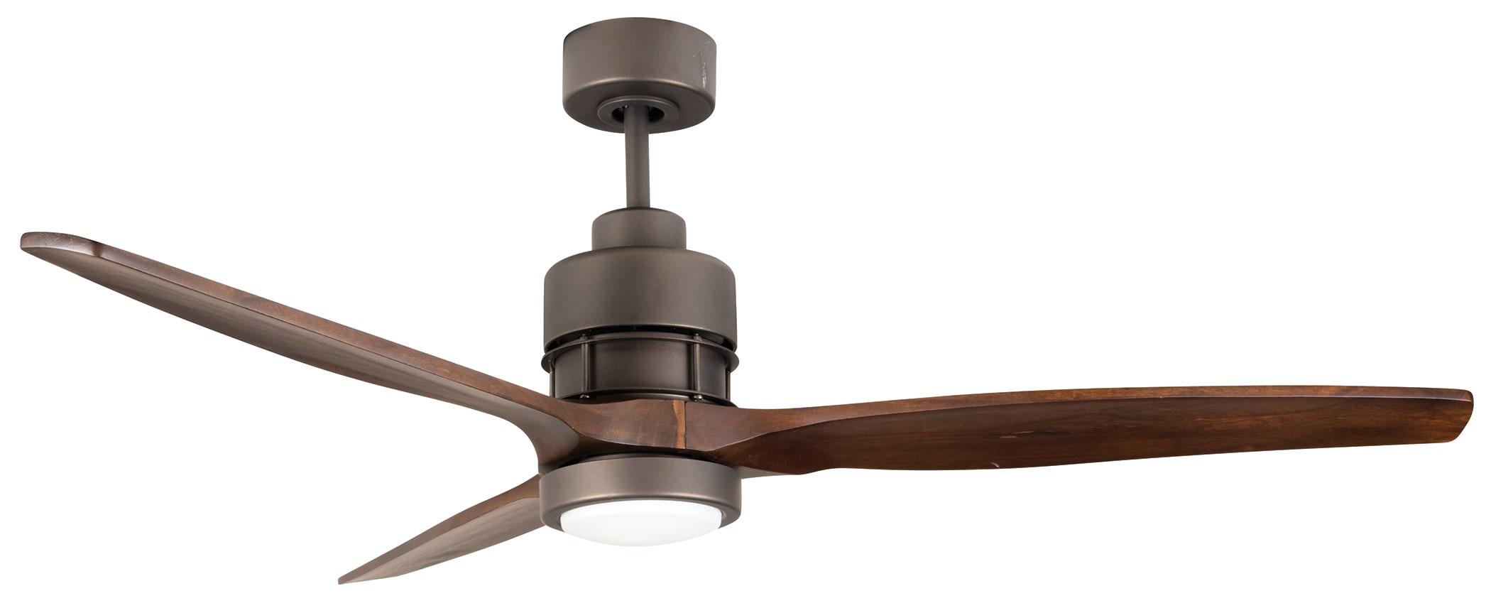 Sonnet 60-in Espresso LED Indoor Downrod or Flush Mount Ceiling Fan with Light Remote (3-Blade) Walnut | - Craftmade SON52ESP-60WAL