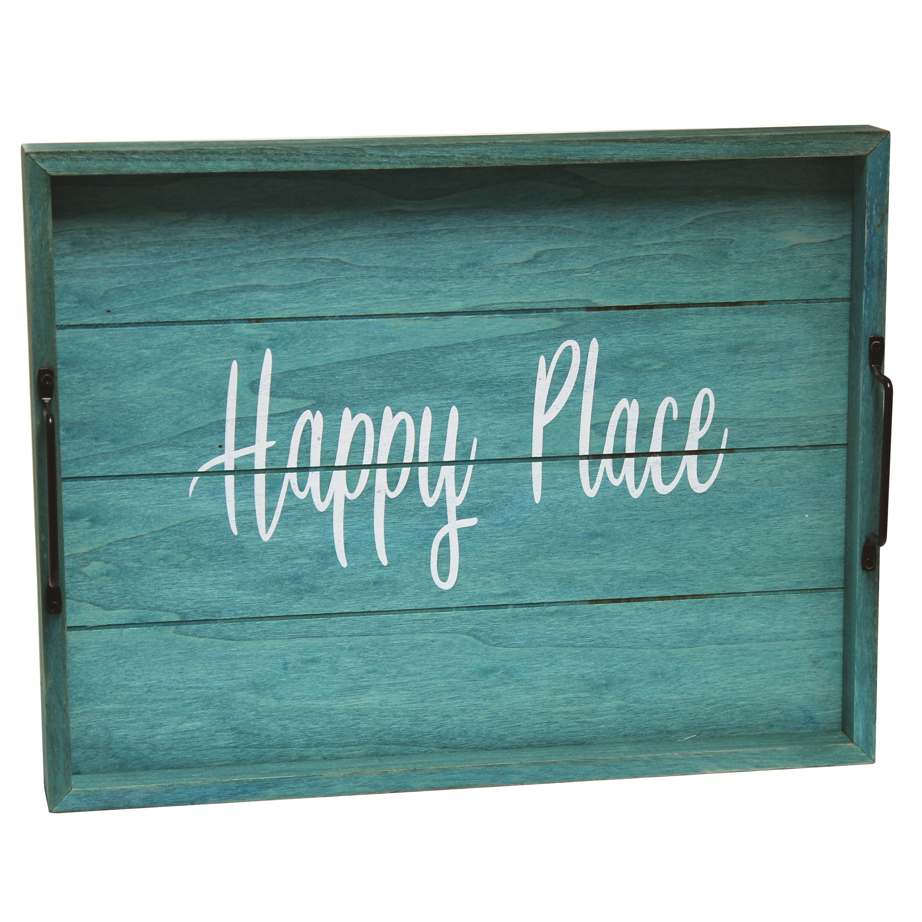 Elegant Designs HG2000-BHP 15.5-in x 12-in Blue Wash Rectangle Serving tray